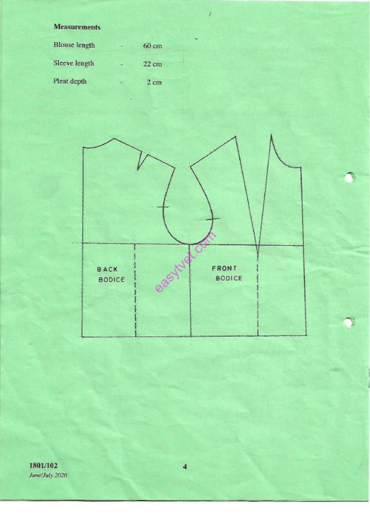 Ar, Eashion Design and Sketching and Pai'tern Drafting 1 (2020) — page 4 of 5