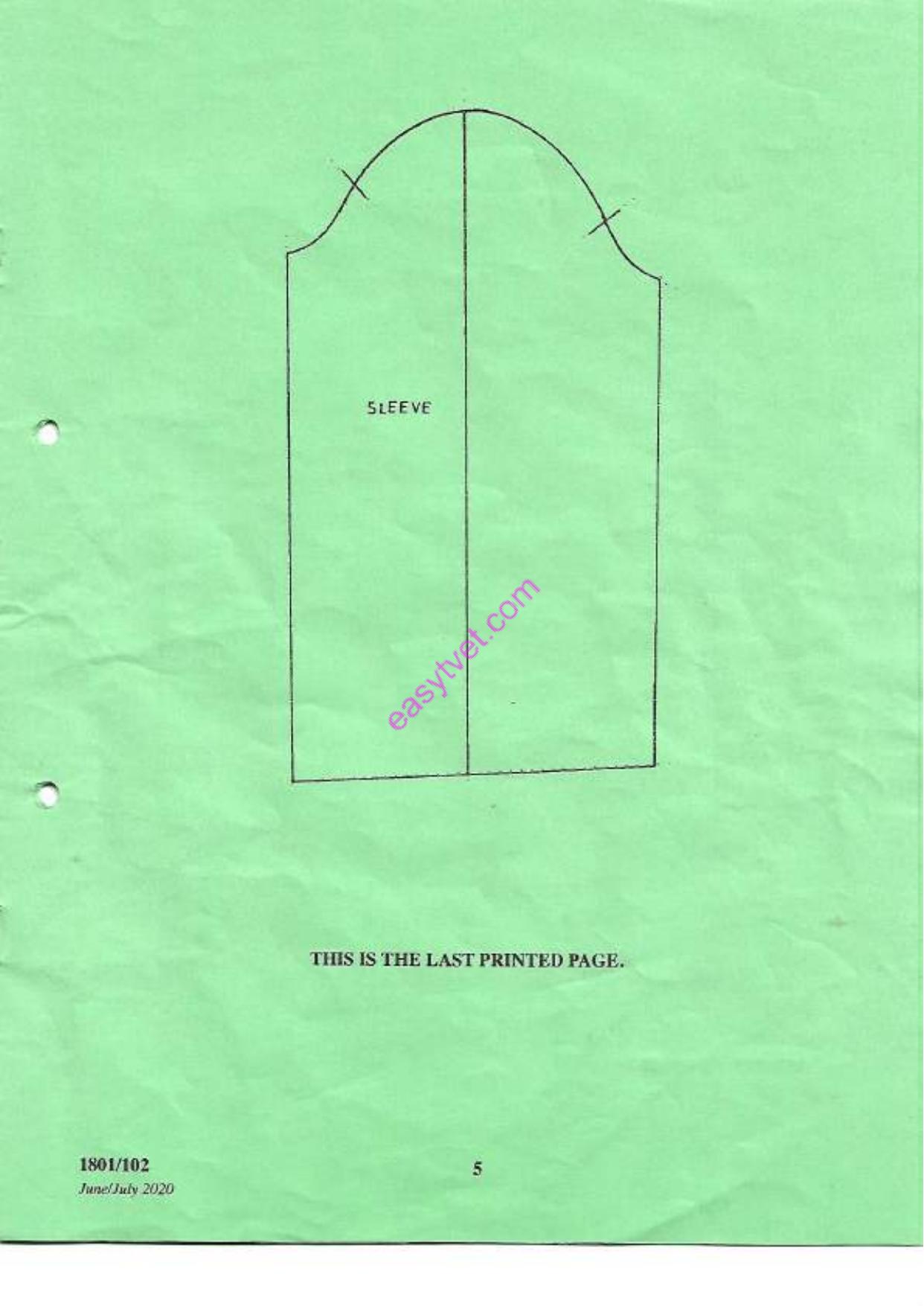 Ar, Eashion Design and Sketching and Pai'tern Drafting 1 (2020) — page 5 of 5