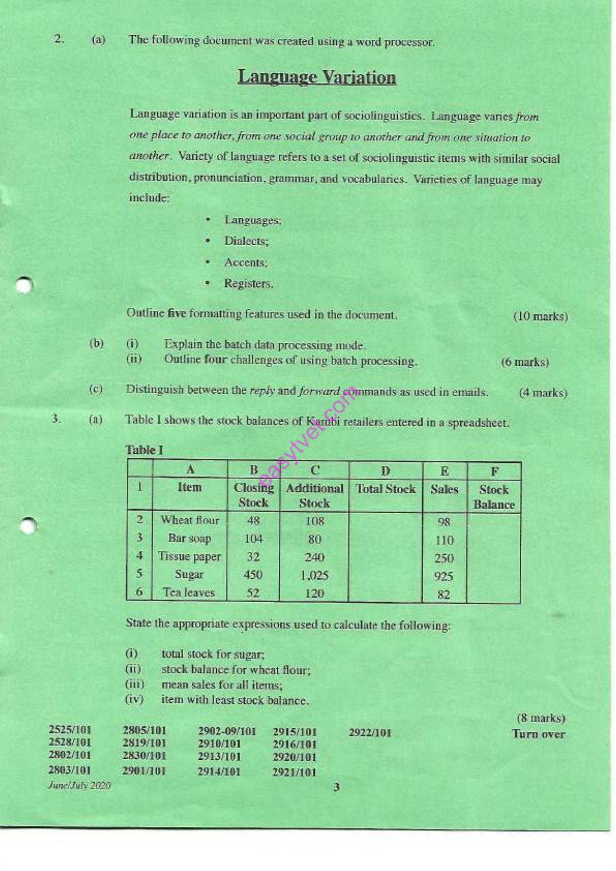 Ict, Communication Skills and (2020) — page 3 of 6