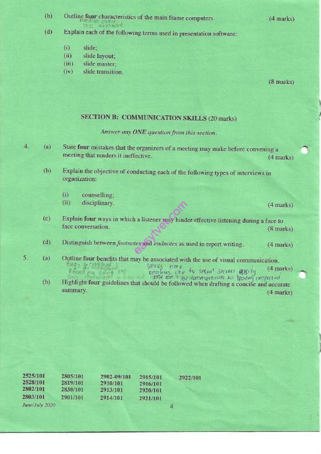 Ict, Communication Skills and (2020) — page 4 of 6