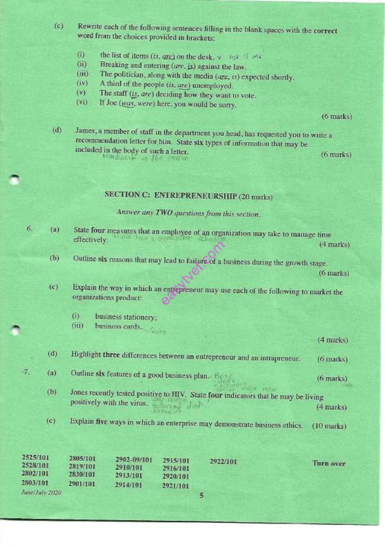 Ict, Communication Skills and (2020) — page 5 of 6