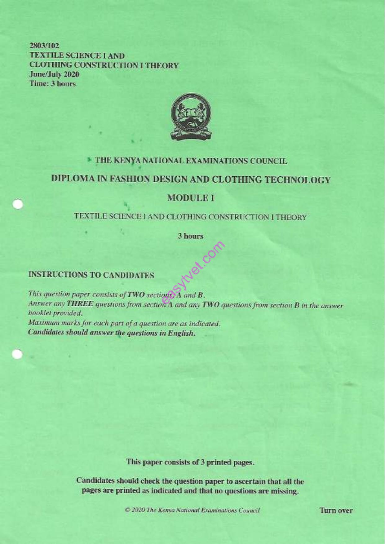 Dipfloma in Fashion Design and Clothing Technology — page 1 of 3