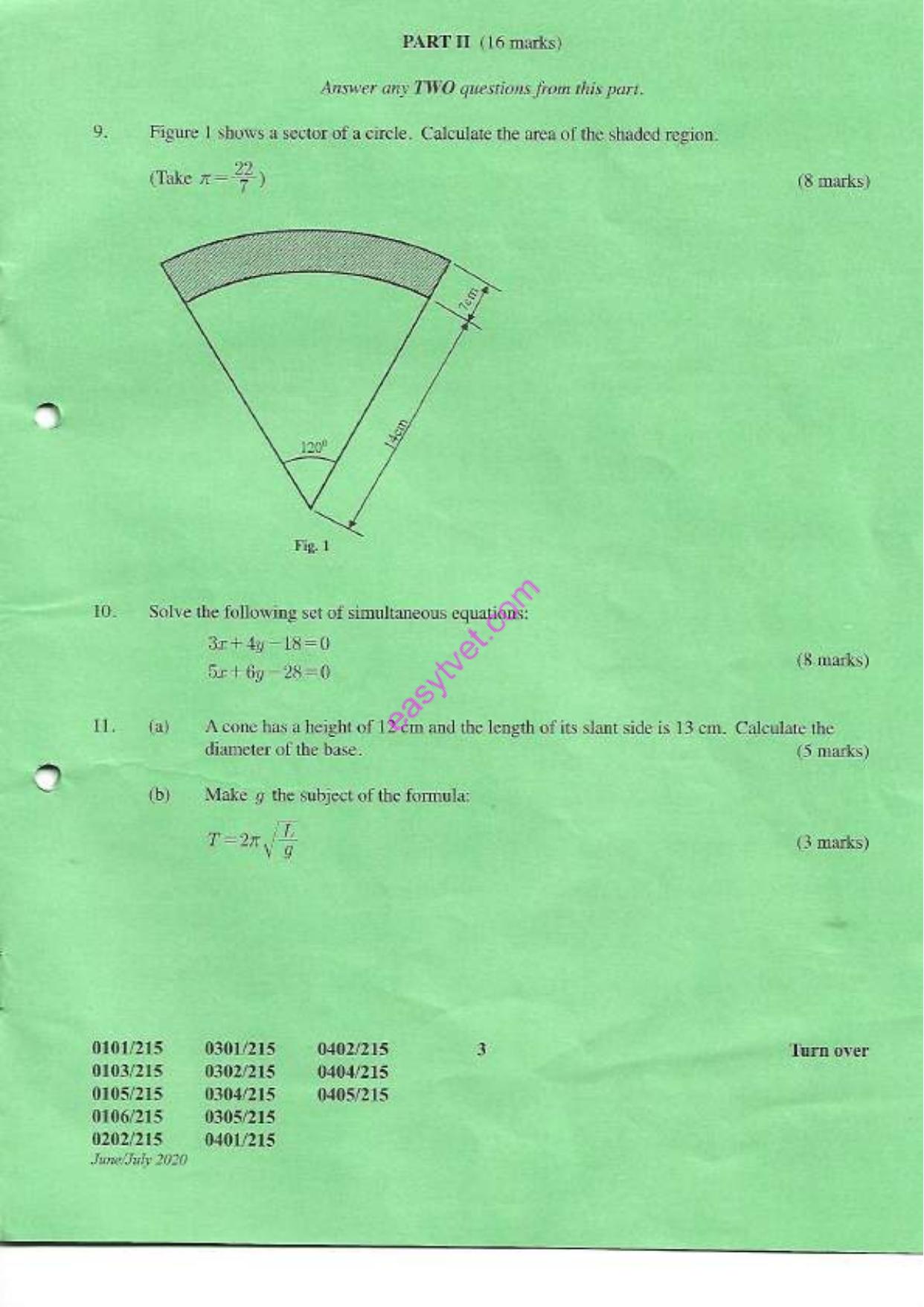 Carpentry and Joinery General Agriculture (2020) — page 3 of 7