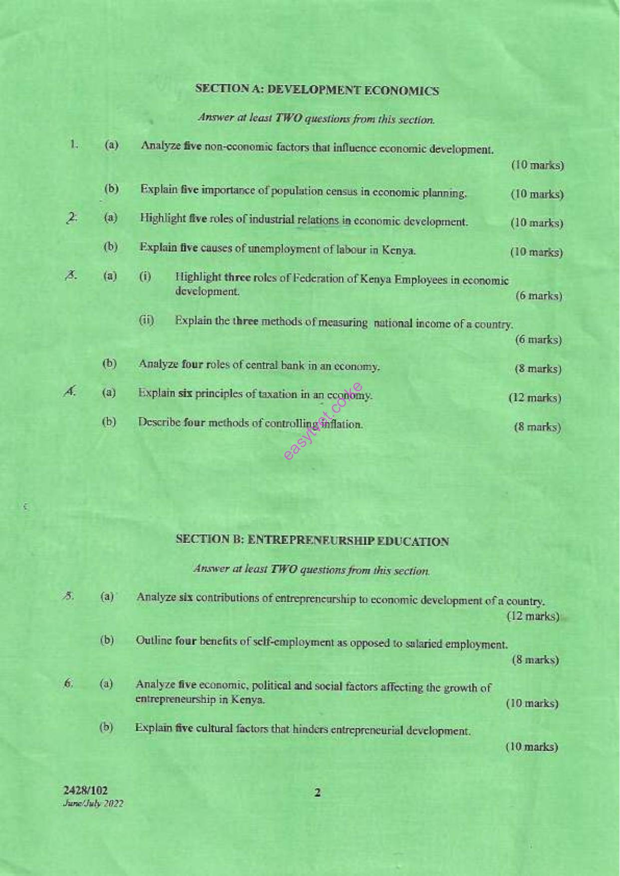 Development Economics and Entrepreneurship Education (2022) — page 2 of 3