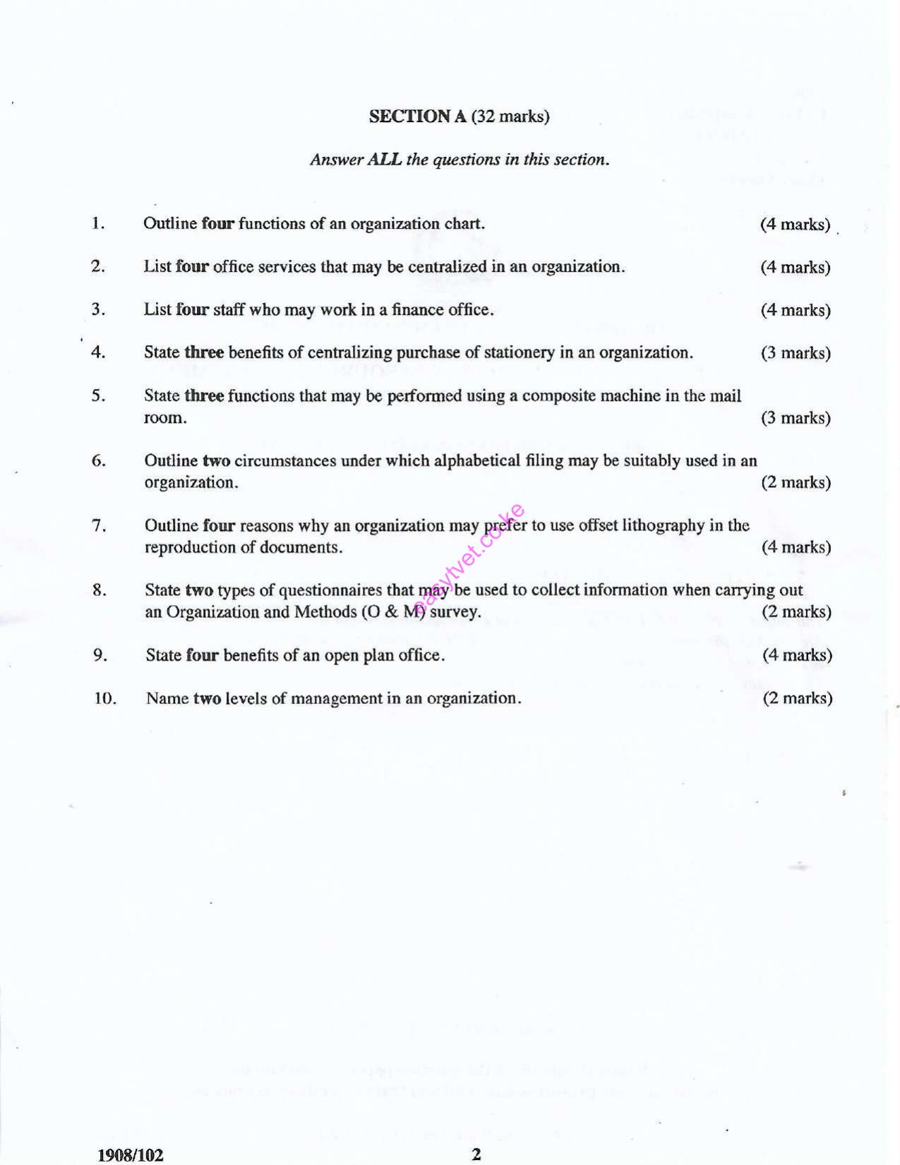 Office Administration and Management (2022) — page 2 of 3