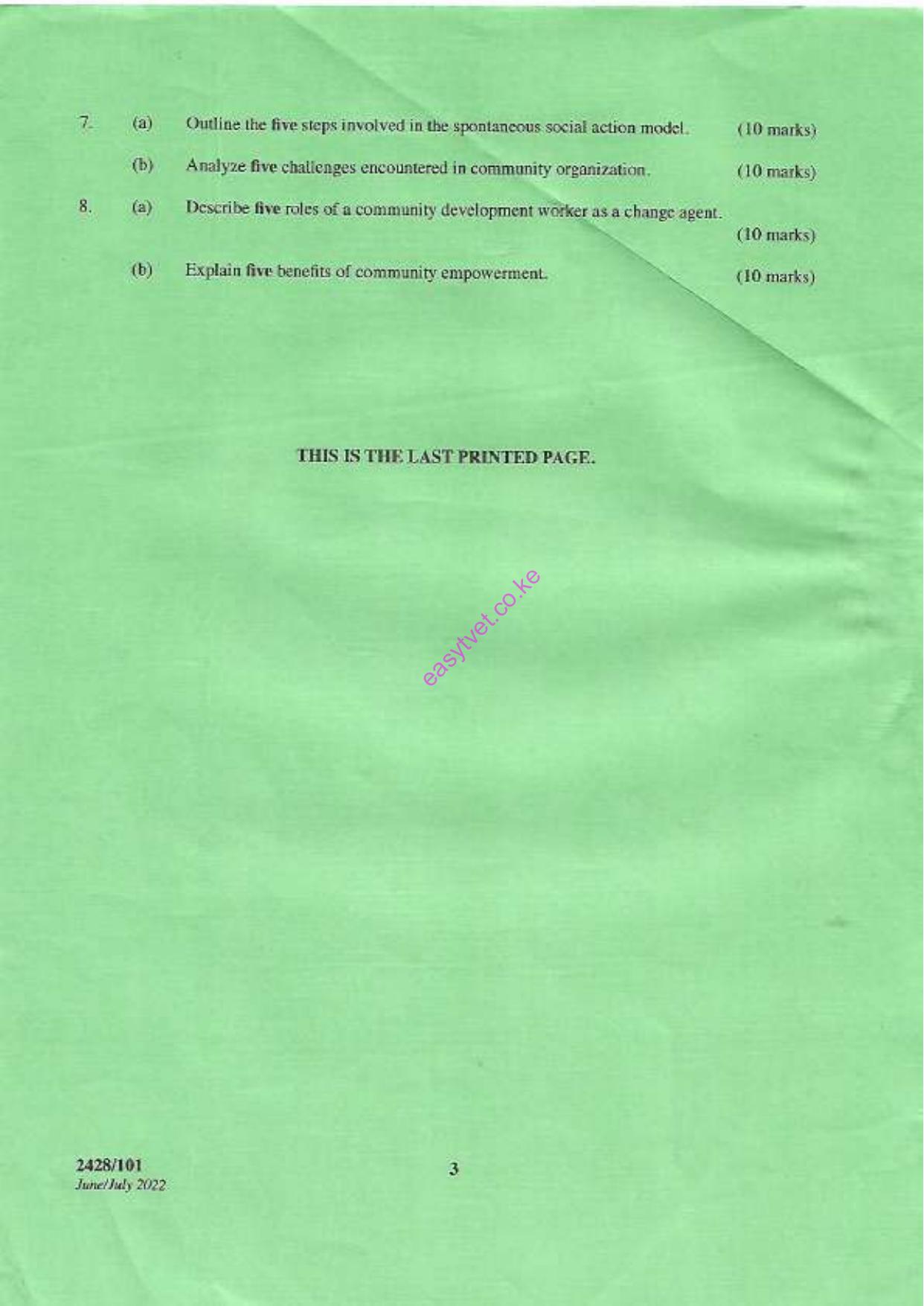 Soctal Work Theory, Practice and Community Developmen (2022) — page 3 of 3