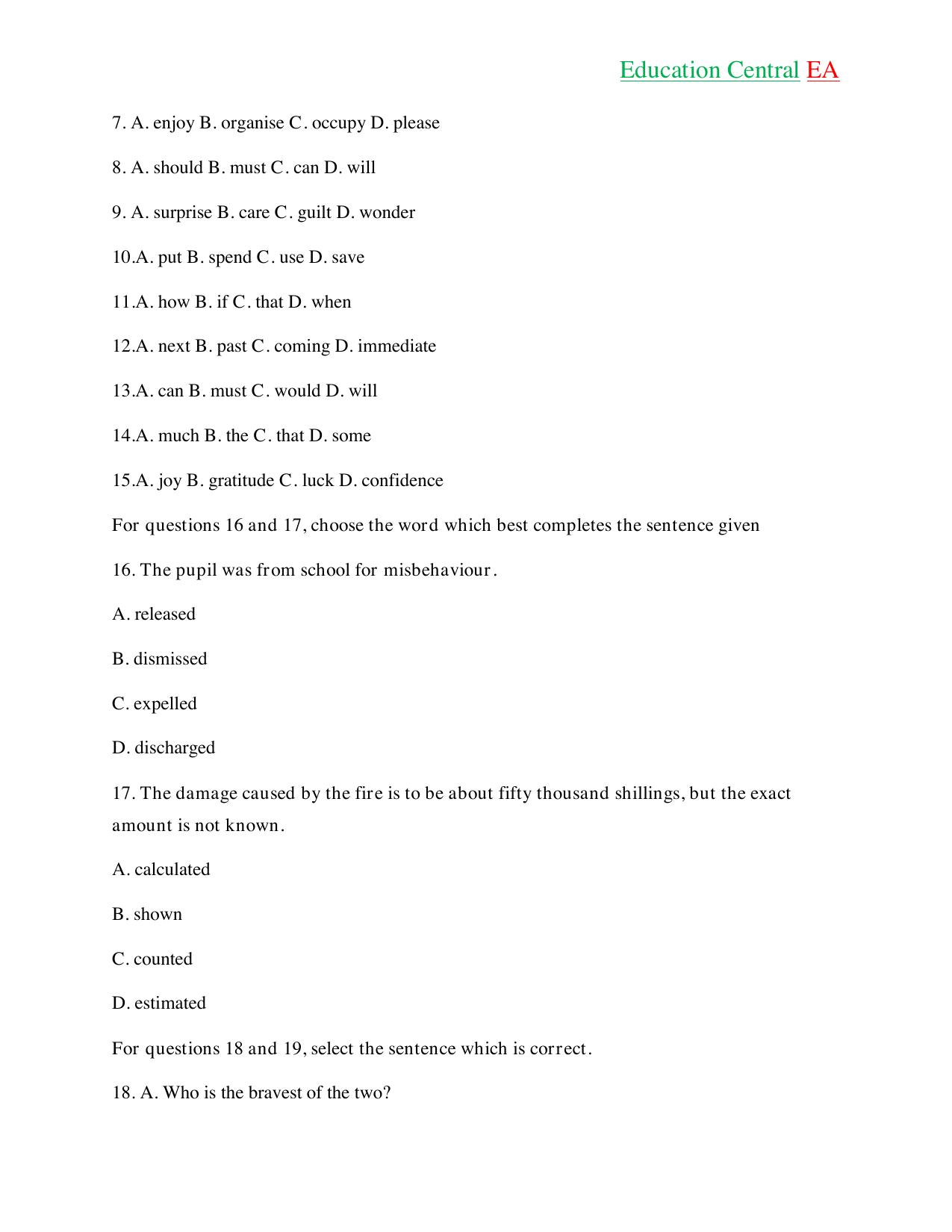 English Language With KCPE (2018) — page 2 of 15