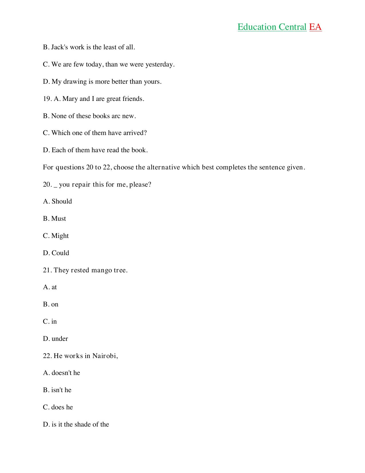 English Language With KCPE (2018) — page 3 of 15