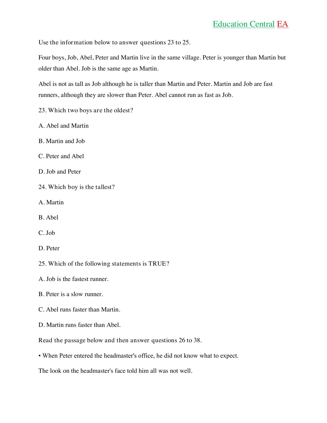English Language With KCPE (2018) — page 4 of 15