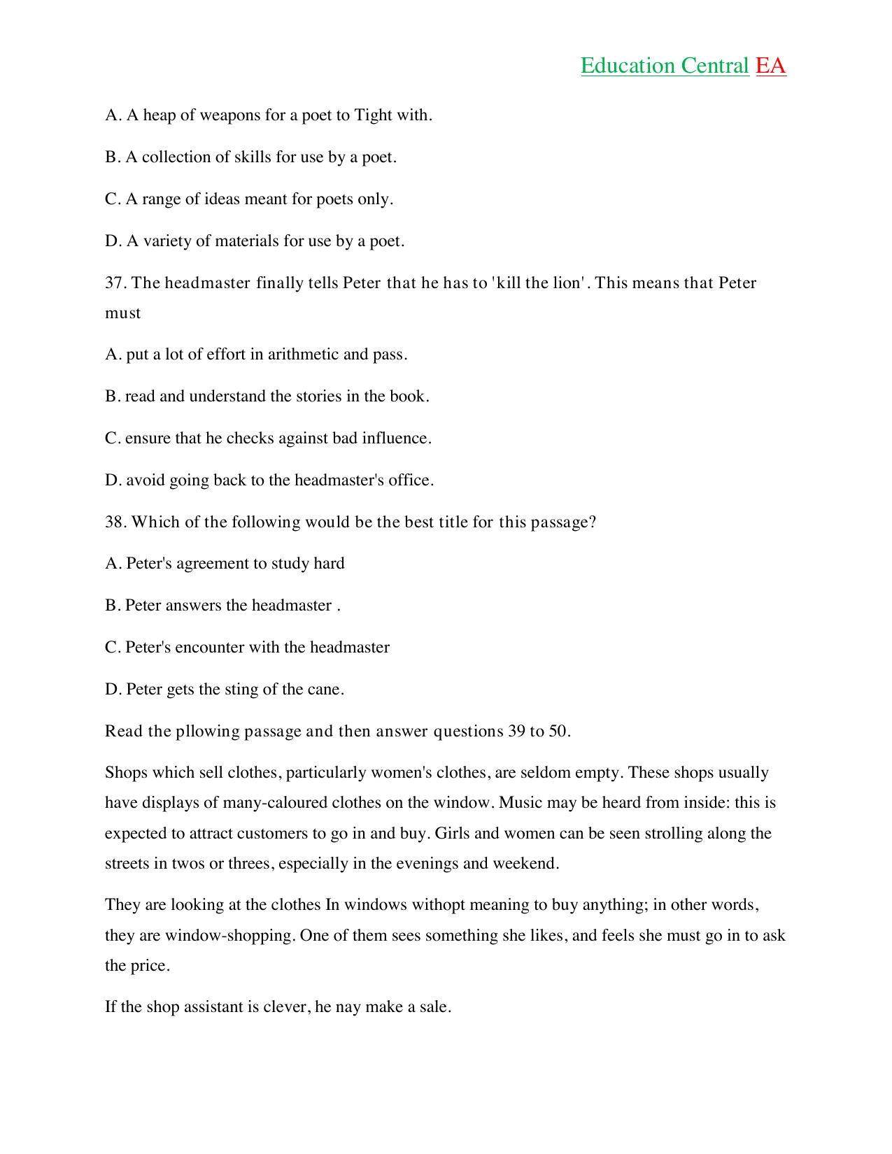 English Language With KCPE (2018) — page 9 of 15