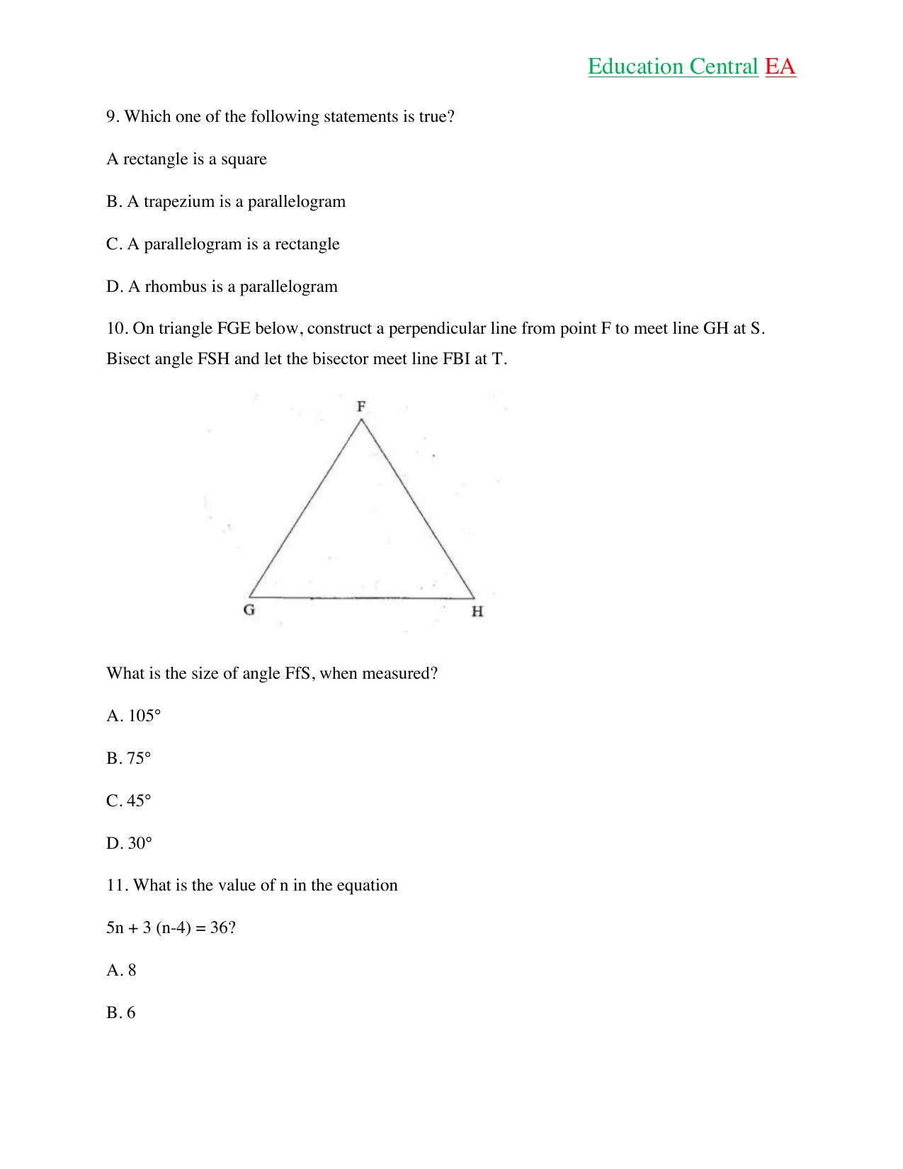 Mathematics KCPE (2018) — page 3 of 17