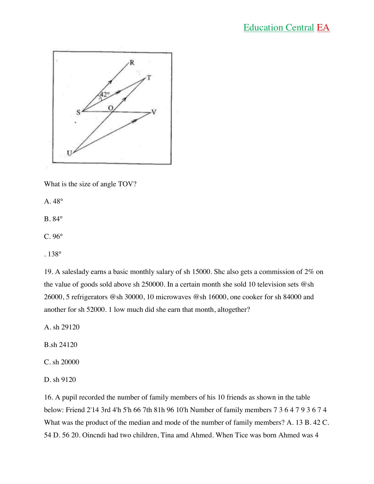 Mathematics KCPE (2018) — page 6 of 17