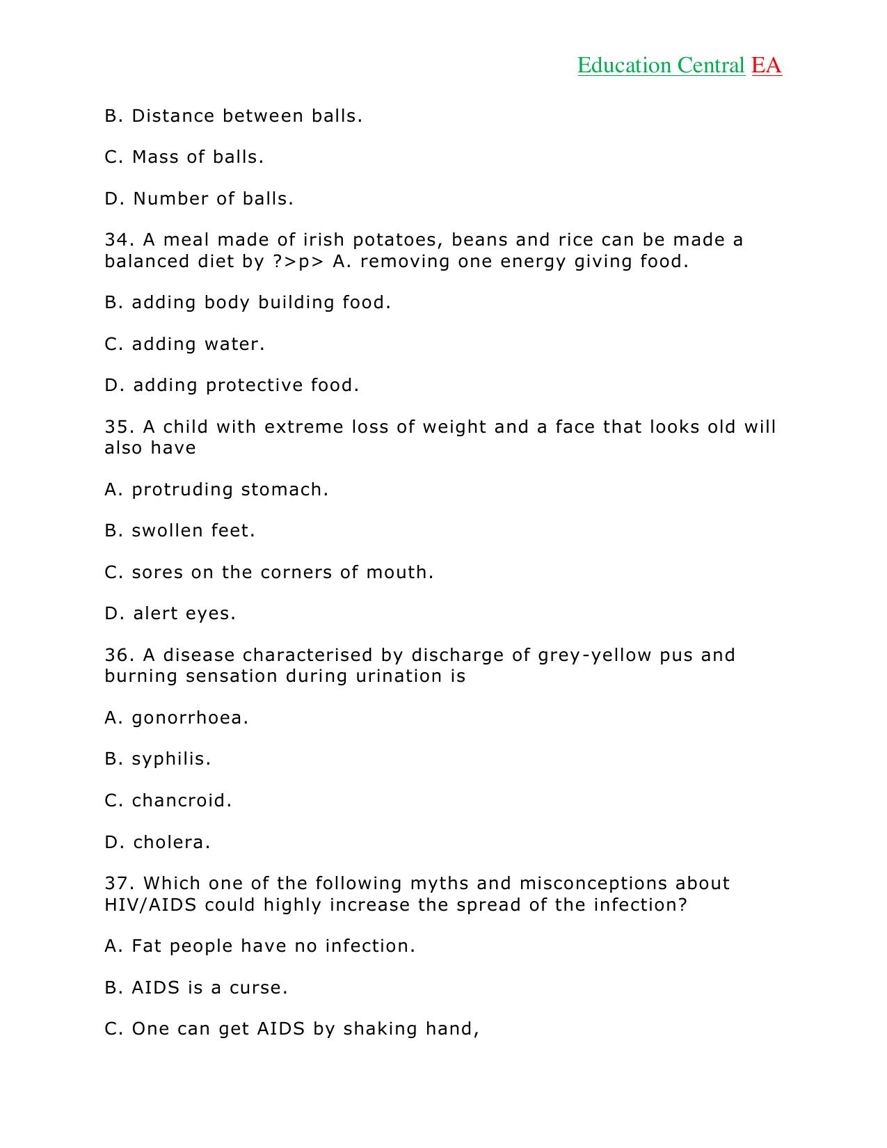 Science KCPE (2018) — page 11 of 15