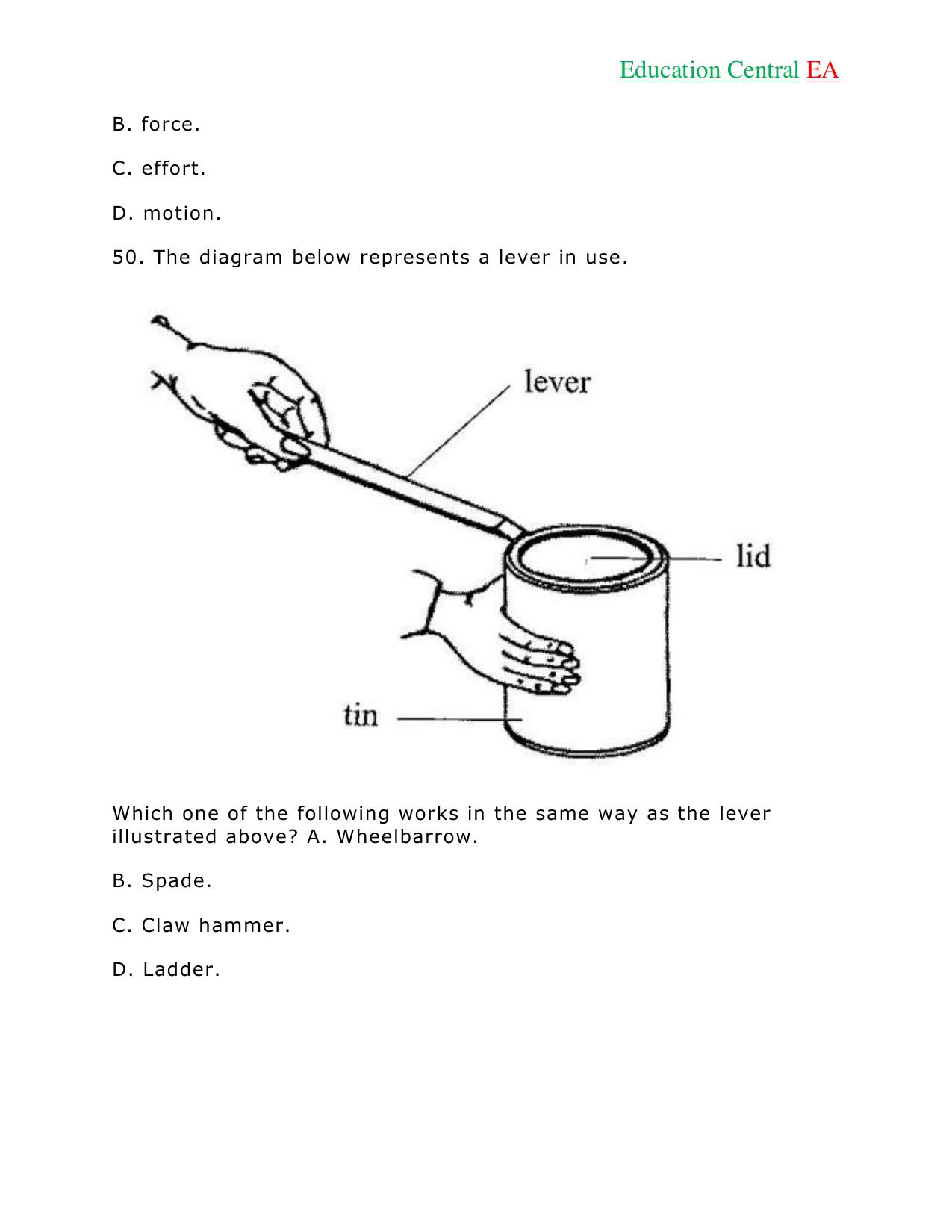 Science KCPE (2018) — page 15 of 15