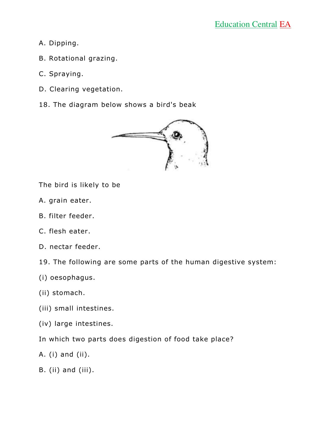 Science KCPE (2018) — page 6 of 15