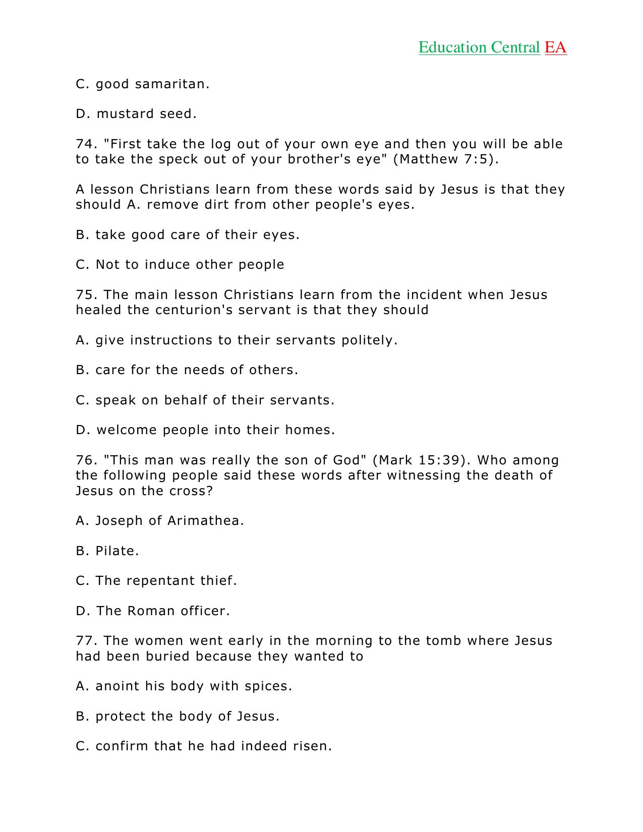 Social Studies KCPE (2018) — page 22 of 26