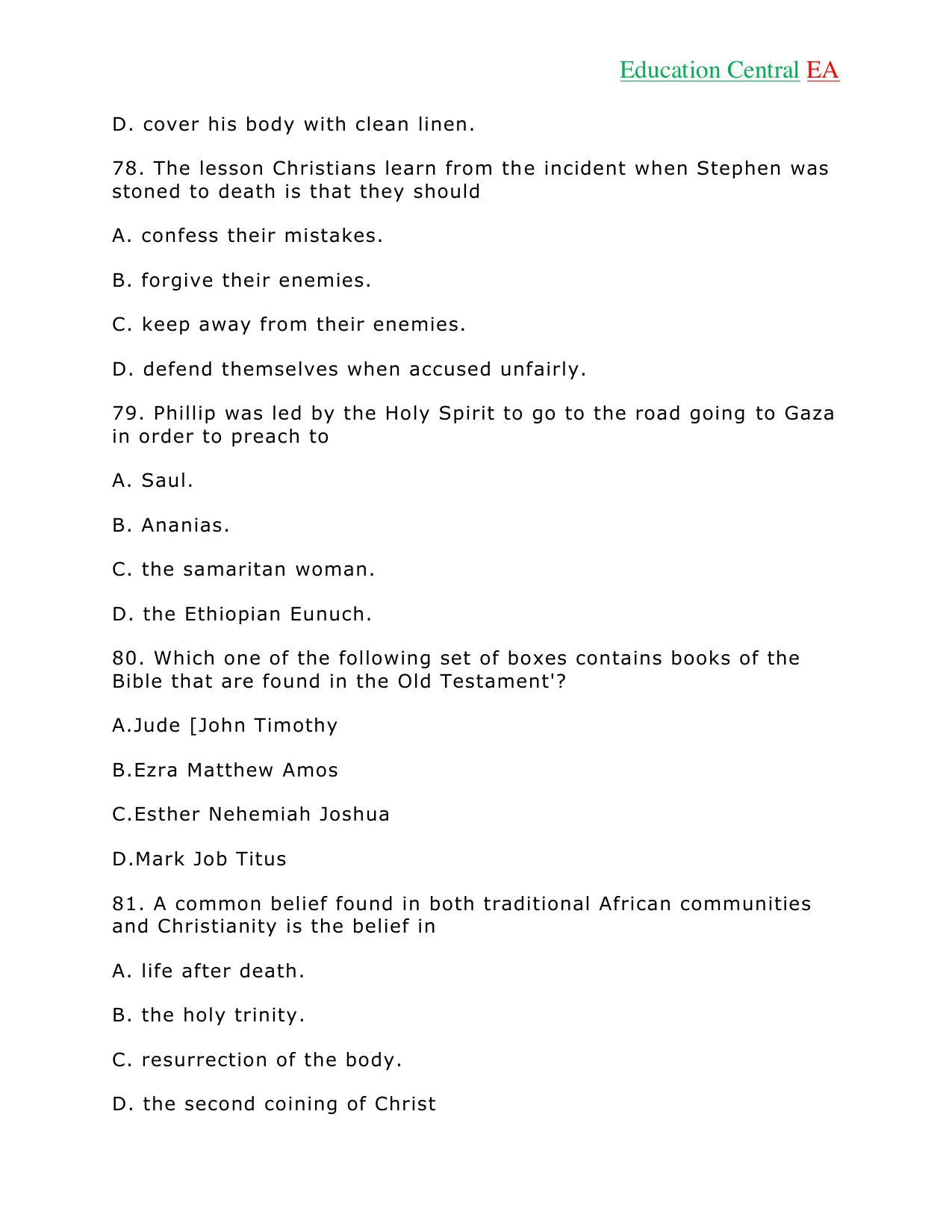 Social Studies KCPE (2018) — page 23 of 26