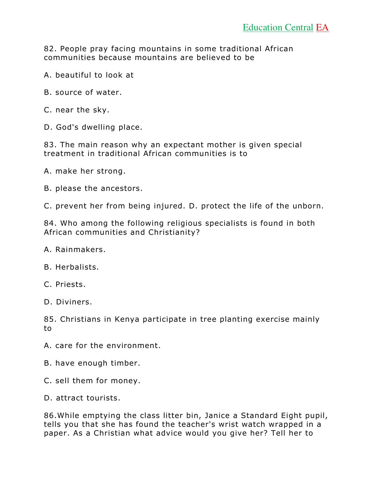 Social Studies KCPE (2018) — page 24 of 26