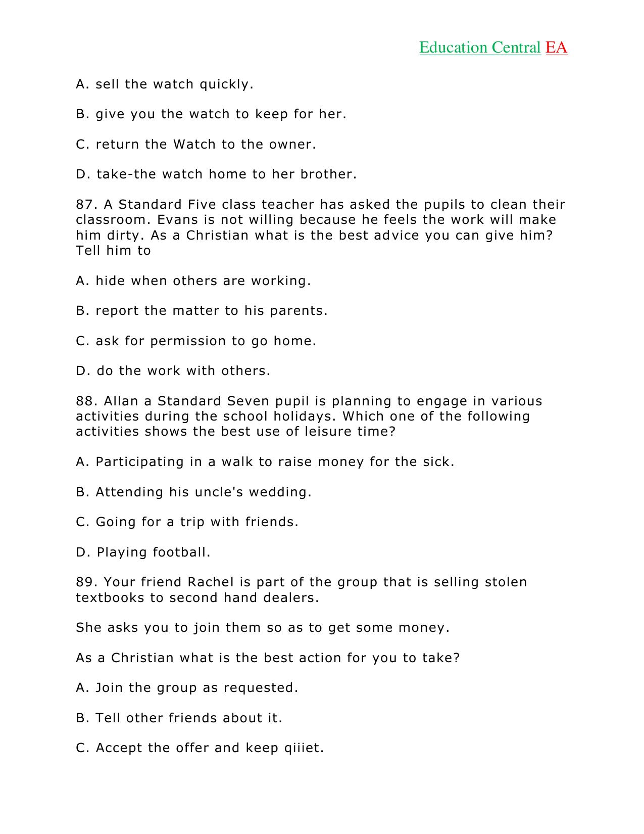 Social Studies KCPE (2018) — page 25 of 26