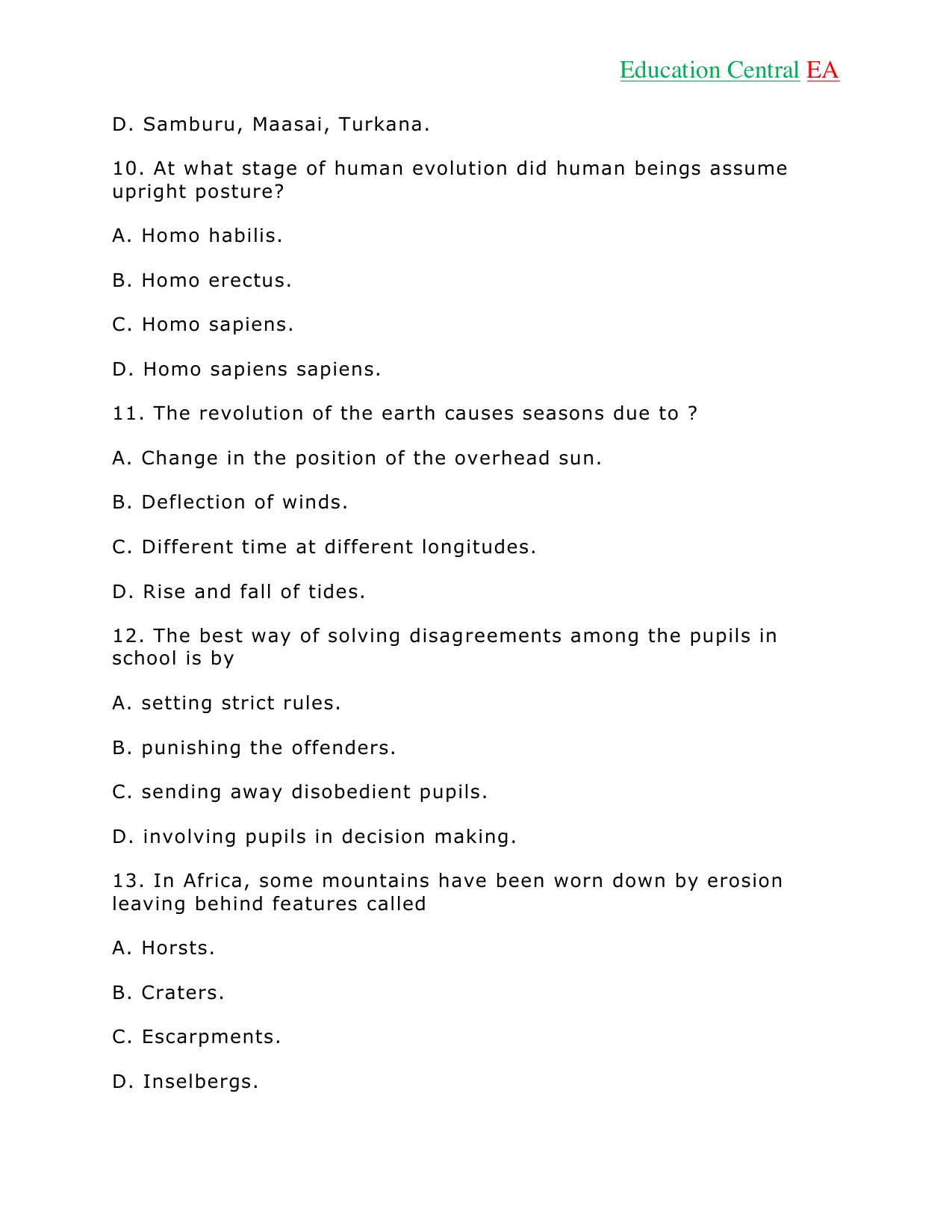 Social Studies KCPE (2018) — page 5 of 26