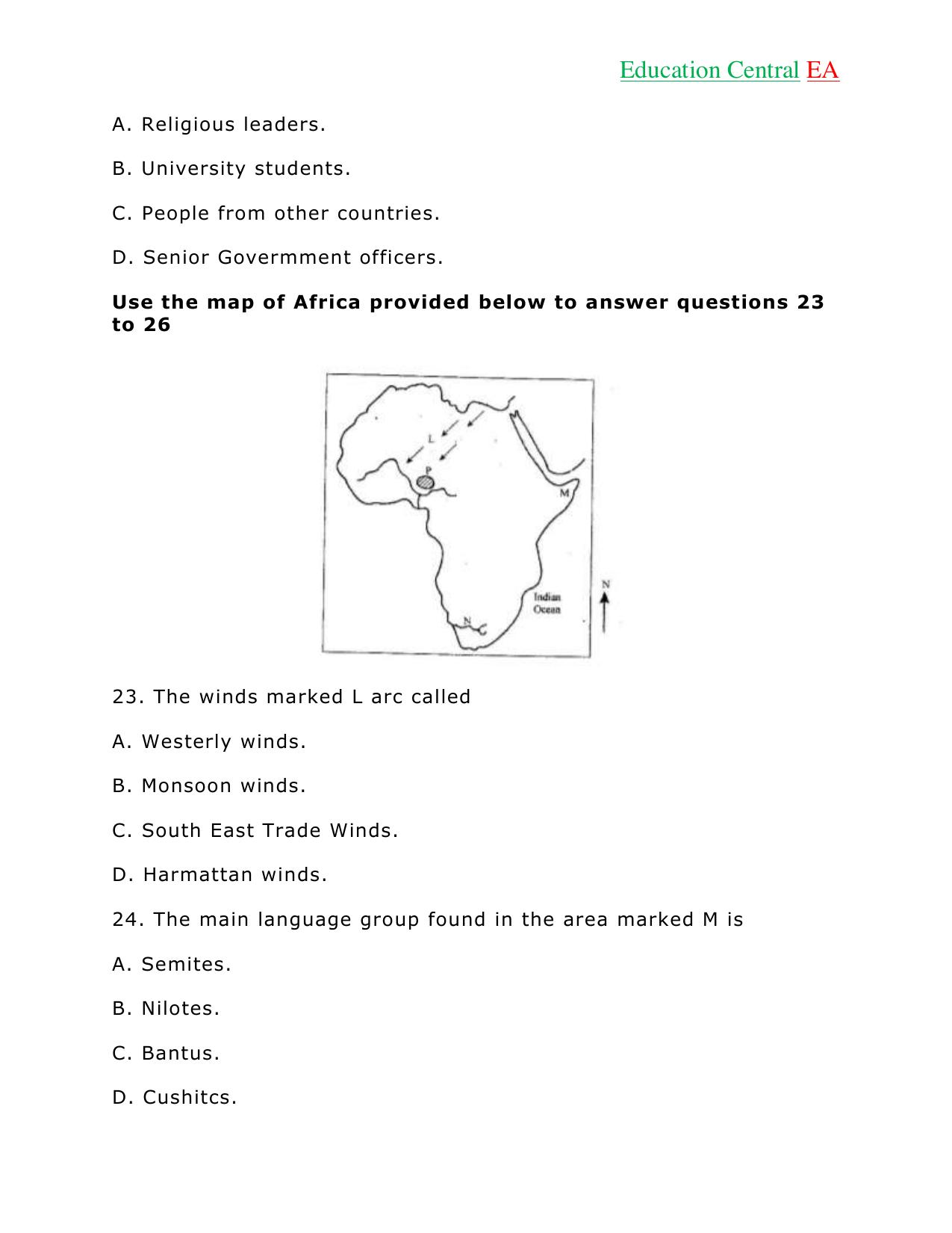 Social Studies KCPE (2018) — page 8 of 26