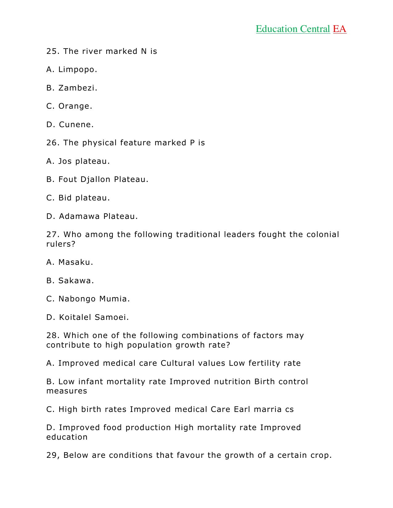 Social Studies KCPE (2018) — page 9 of 26
