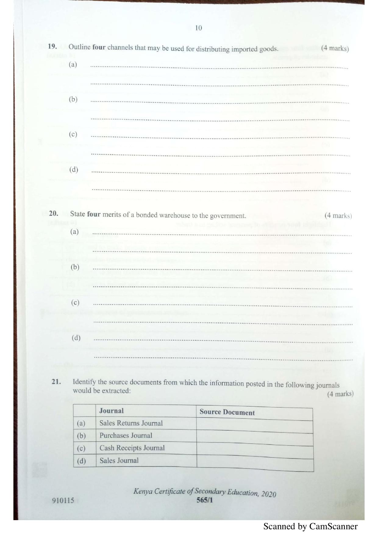 Business Studies (2021) — page 10 of 12