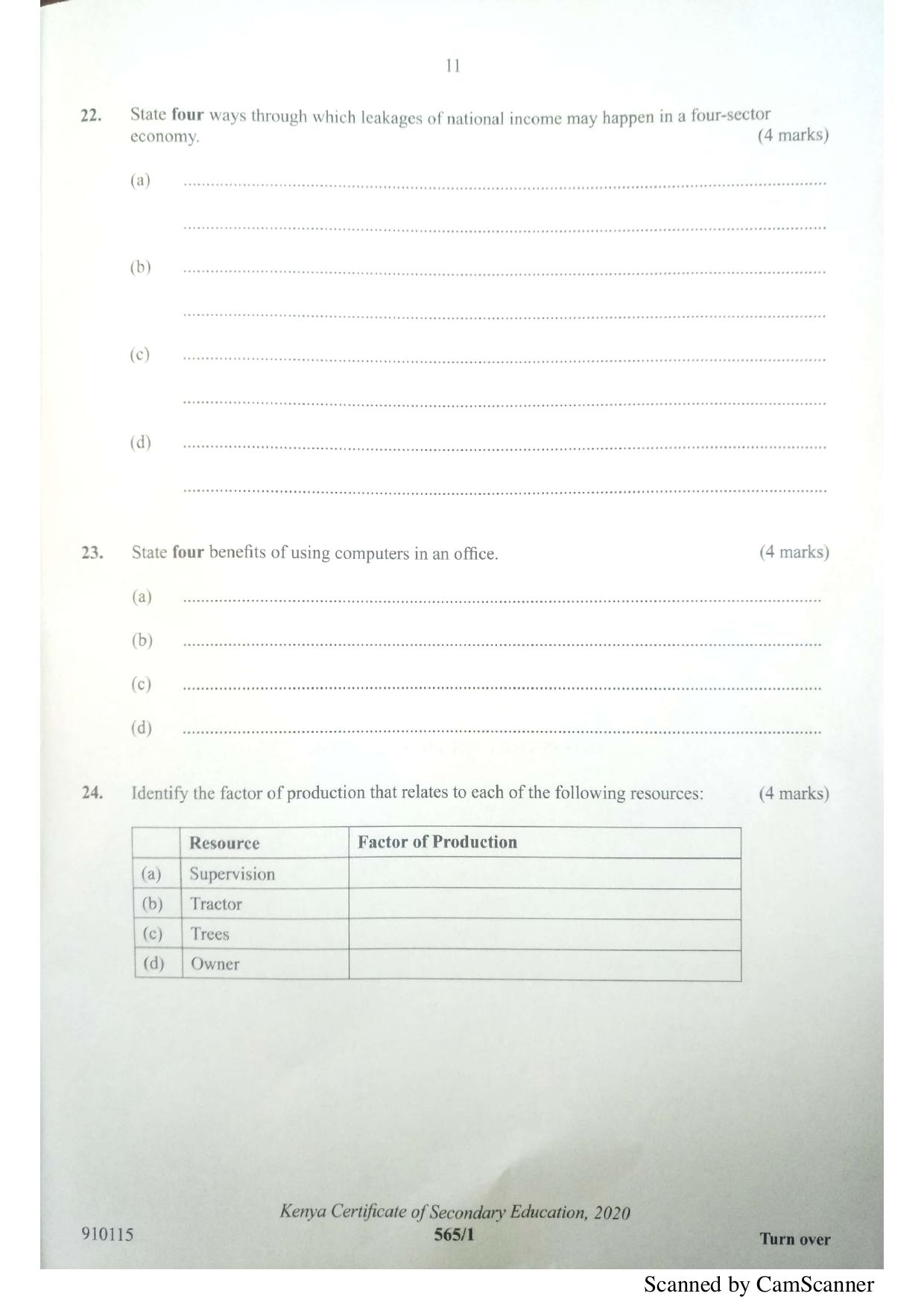 Business Studies (2021) — page 11 of 12
