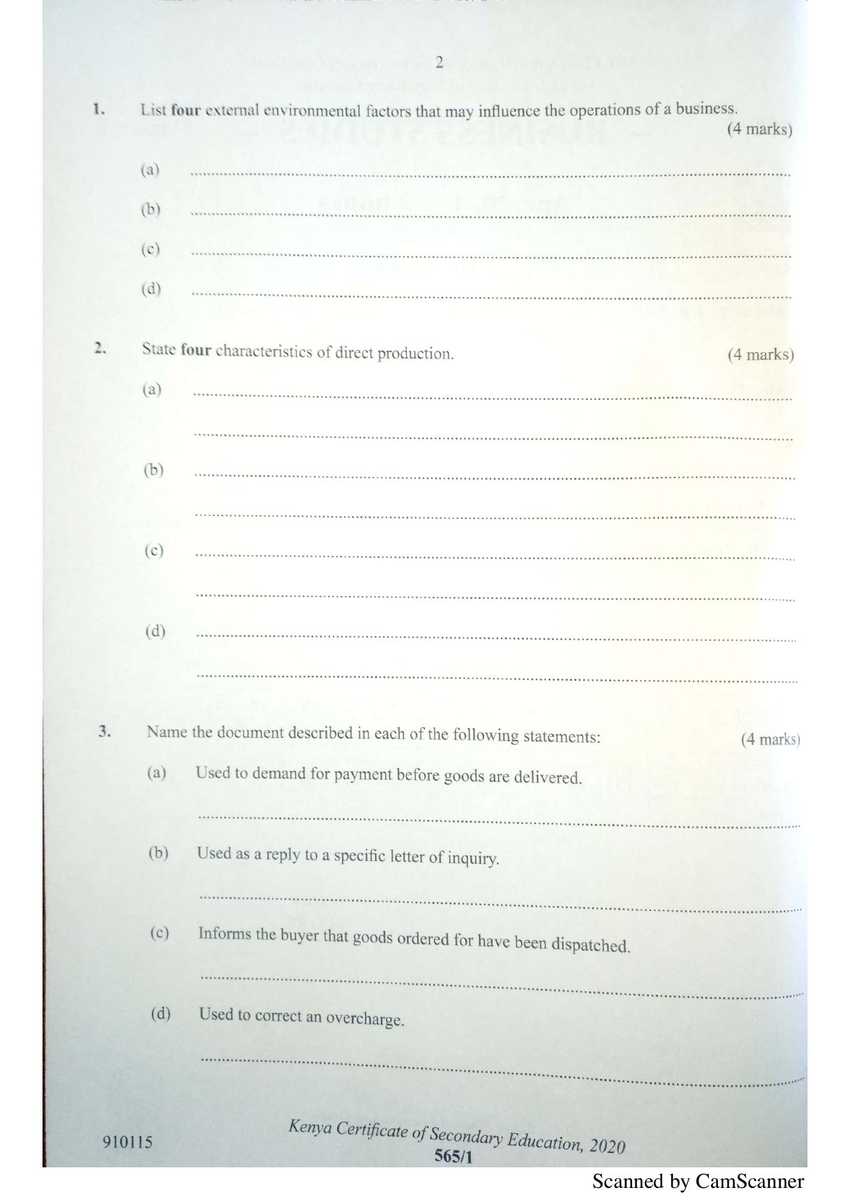 Business Studies (2021) — page 2 of 12