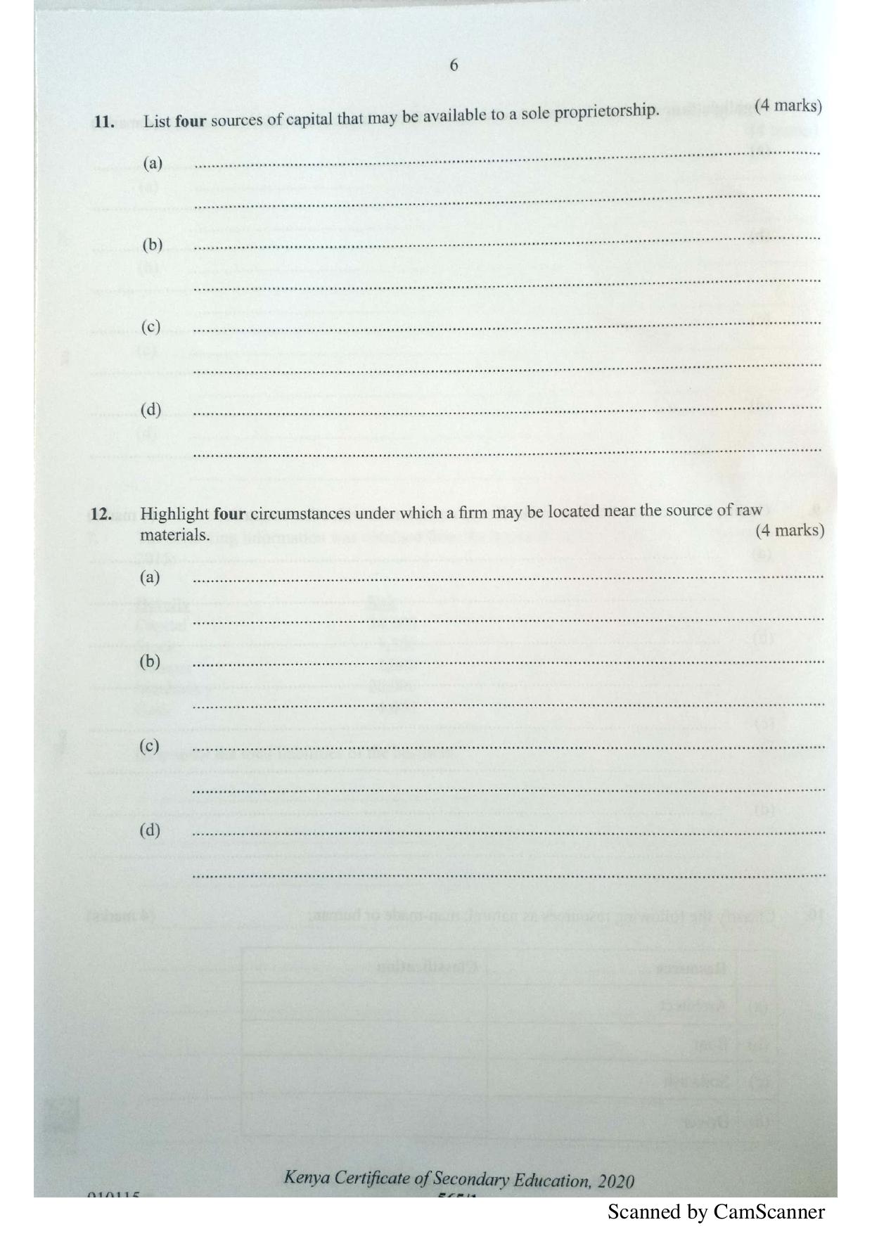 Business Studies (2021) — page 6 of 12