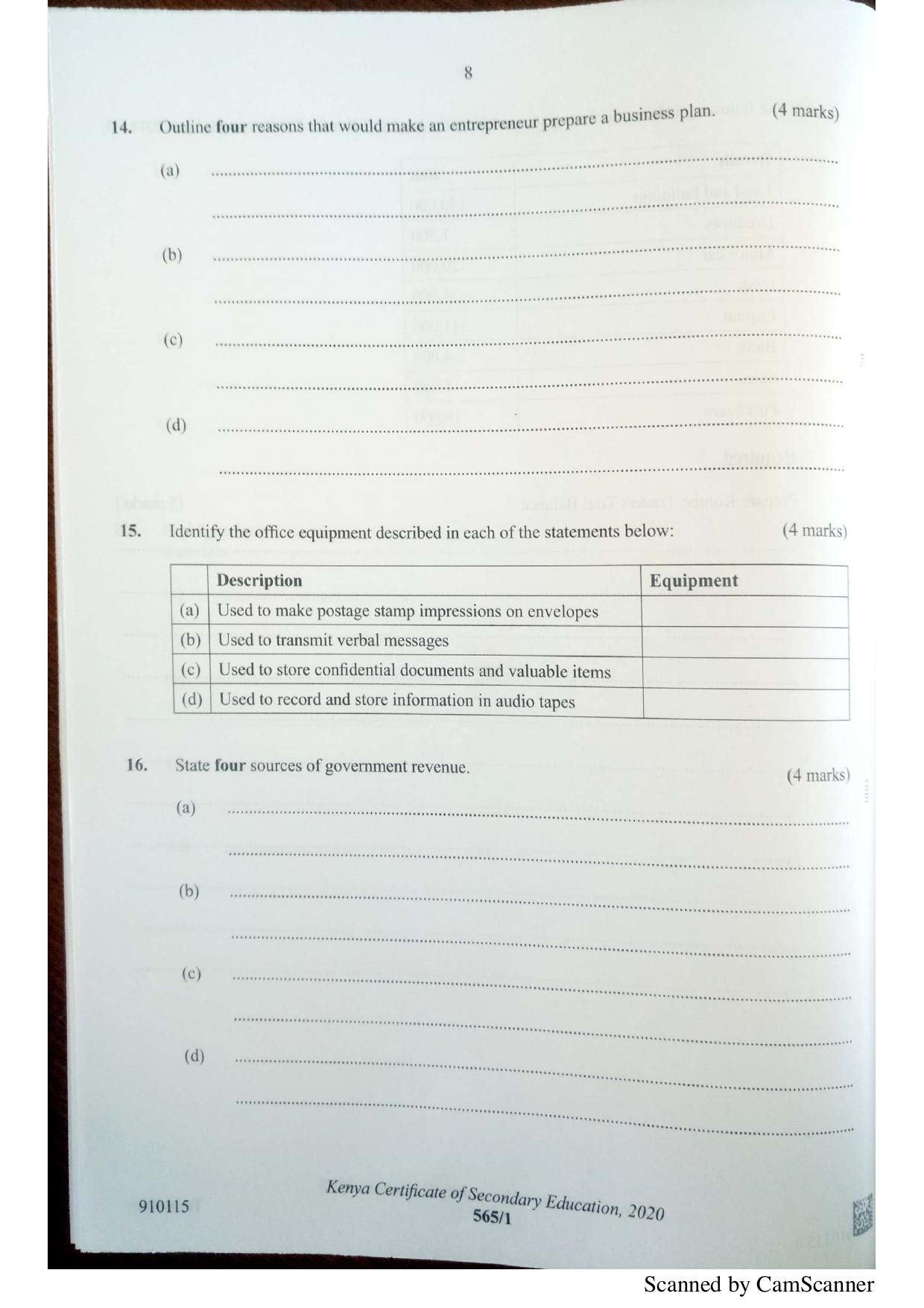 Business Studies (2021) — page 8 of 12