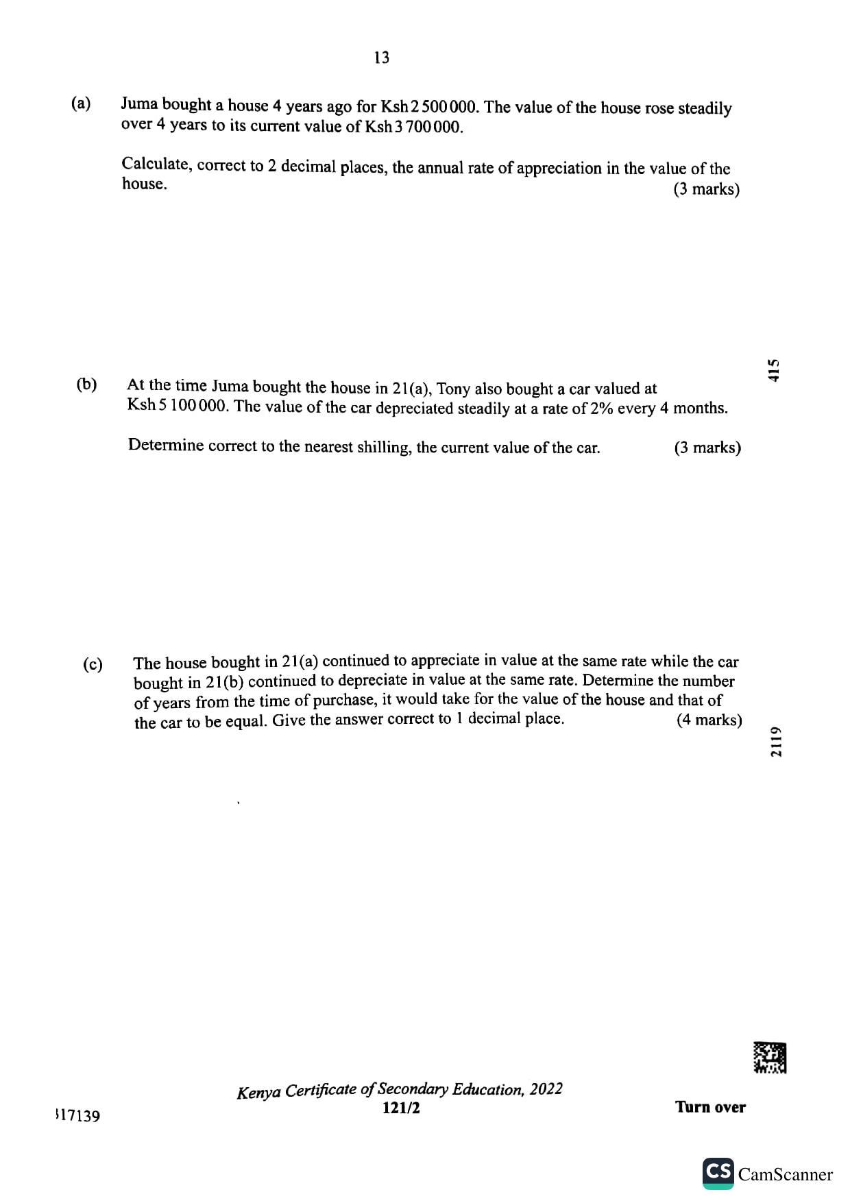 Mathematics Paper 2 — page 13 of 19