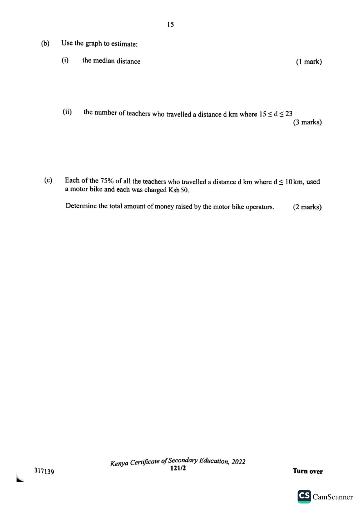 Mathematics Paper 2 — page 15 of 19