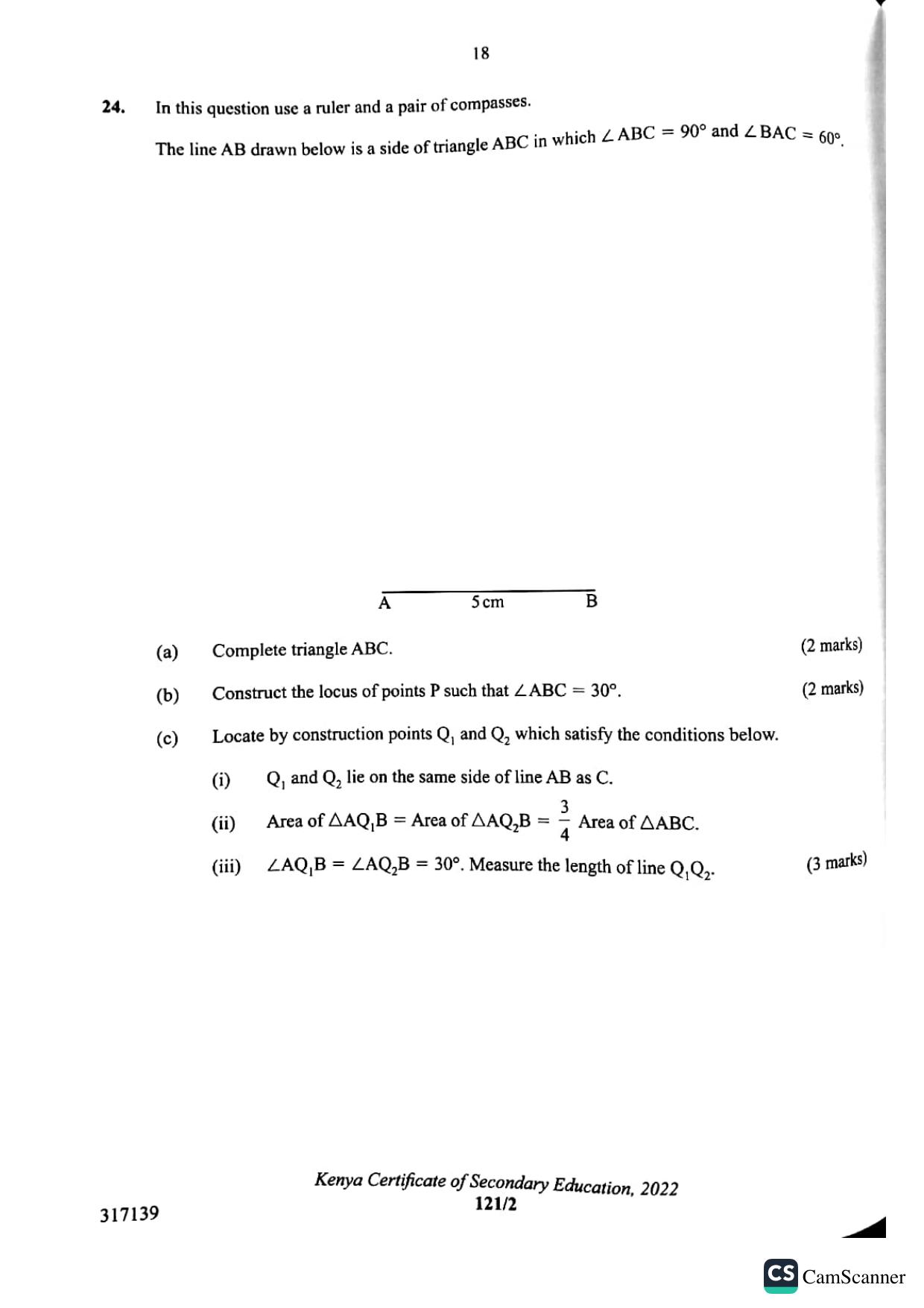 Mathematics Paper 2 — page 18 of 19