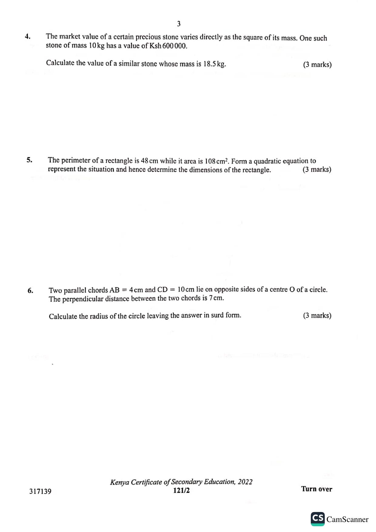 Mathematics Paper 2 — page 3 of 19