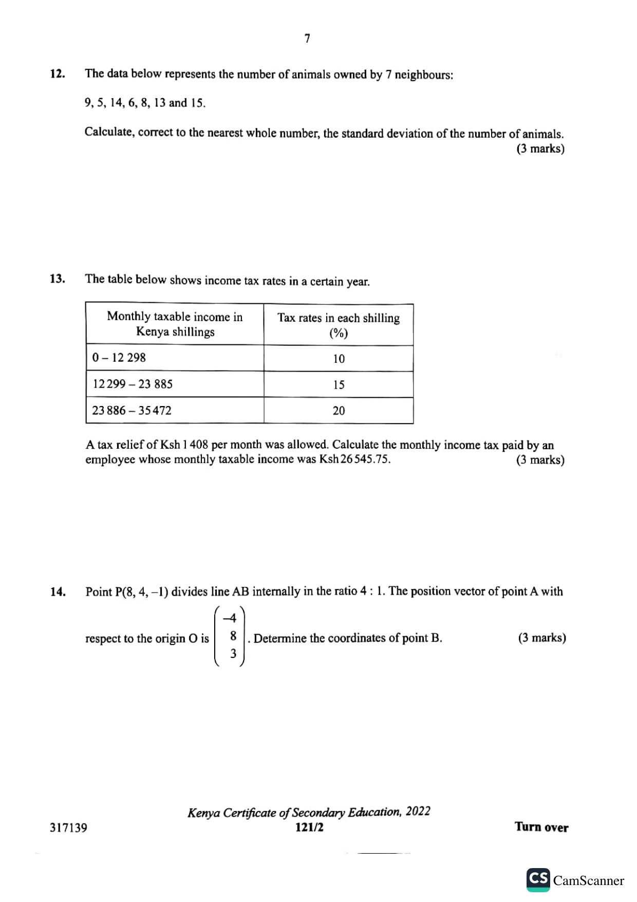 Mathematics Paper 2 — page 7 of 19