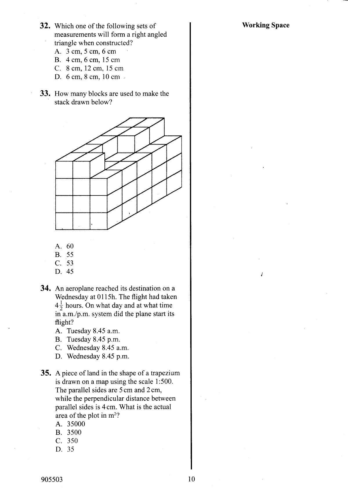 How to Use the Answer Sheet (2015) — page 10 of 16