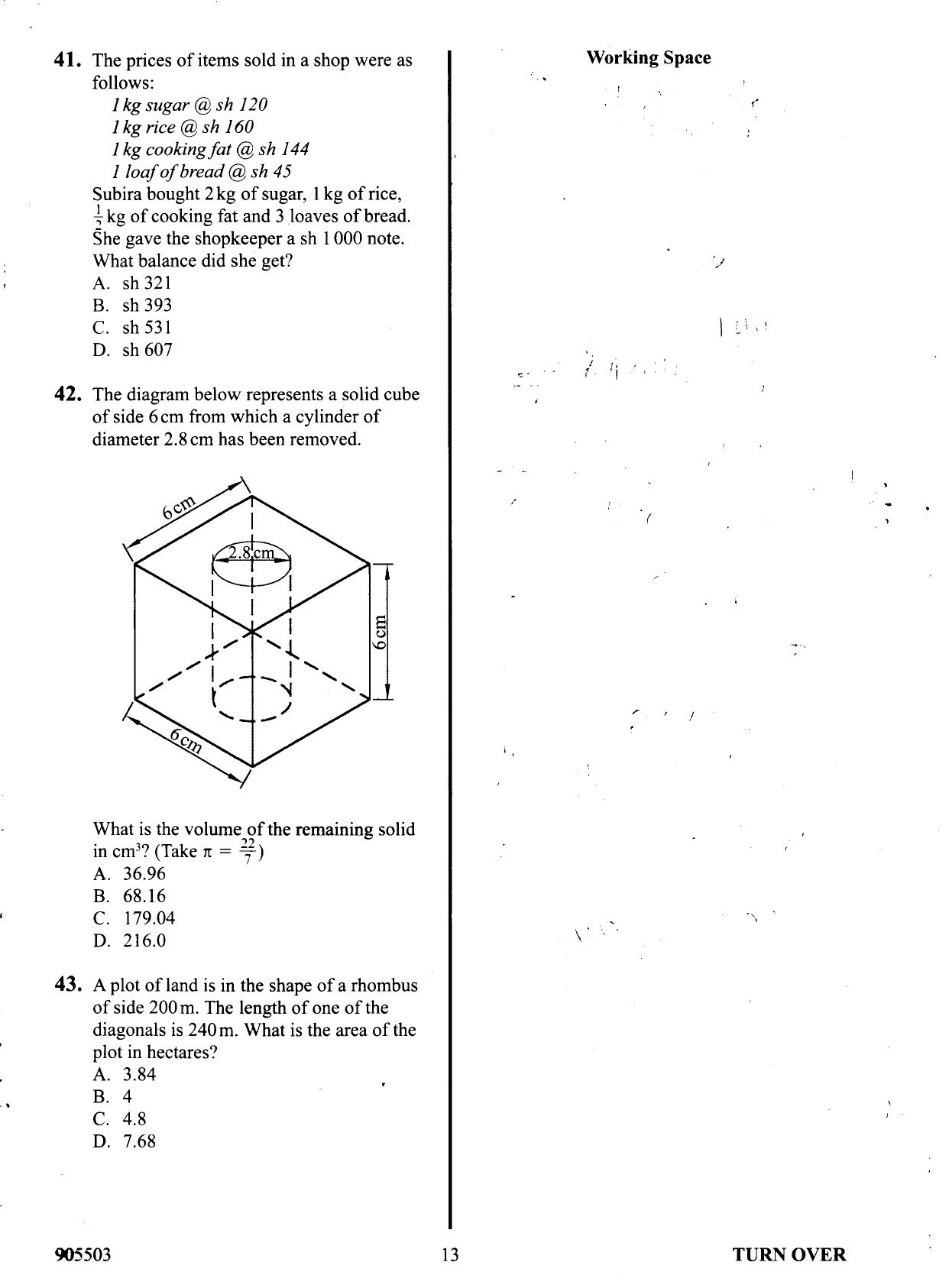 How to Use the Answer Sheet (2015) — page 13 of 16