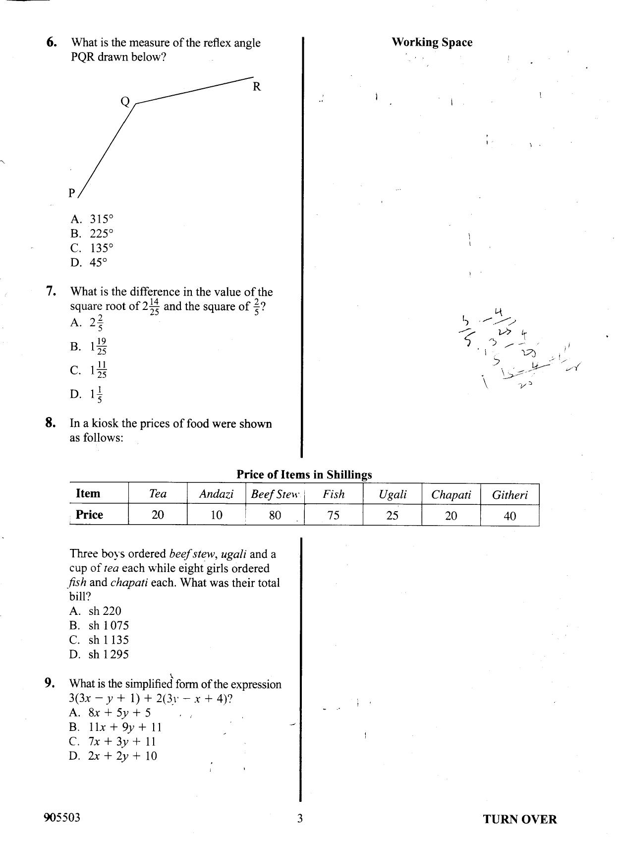 How to Use the Answer Sheet (2015) — page 3 of 16