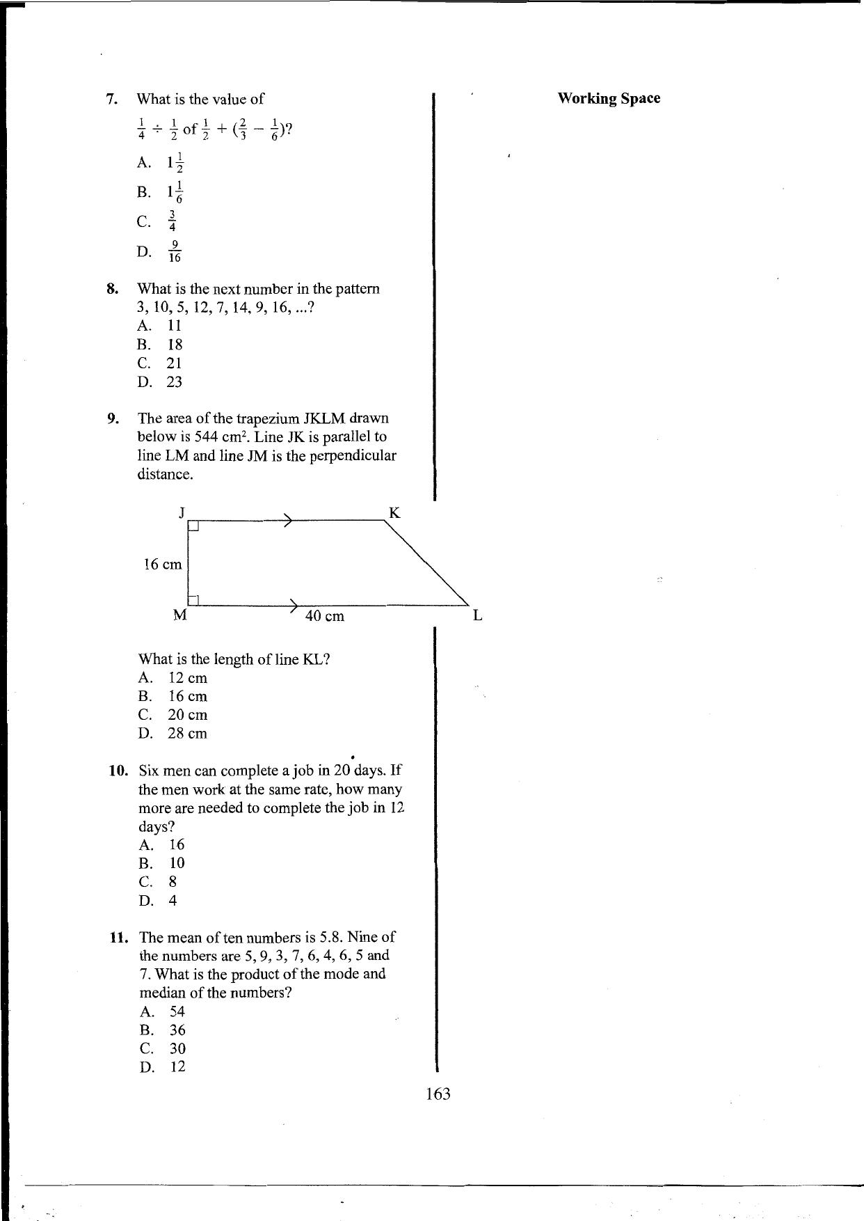 How to Use the Answer Sheet (2016) — page 3 of 16