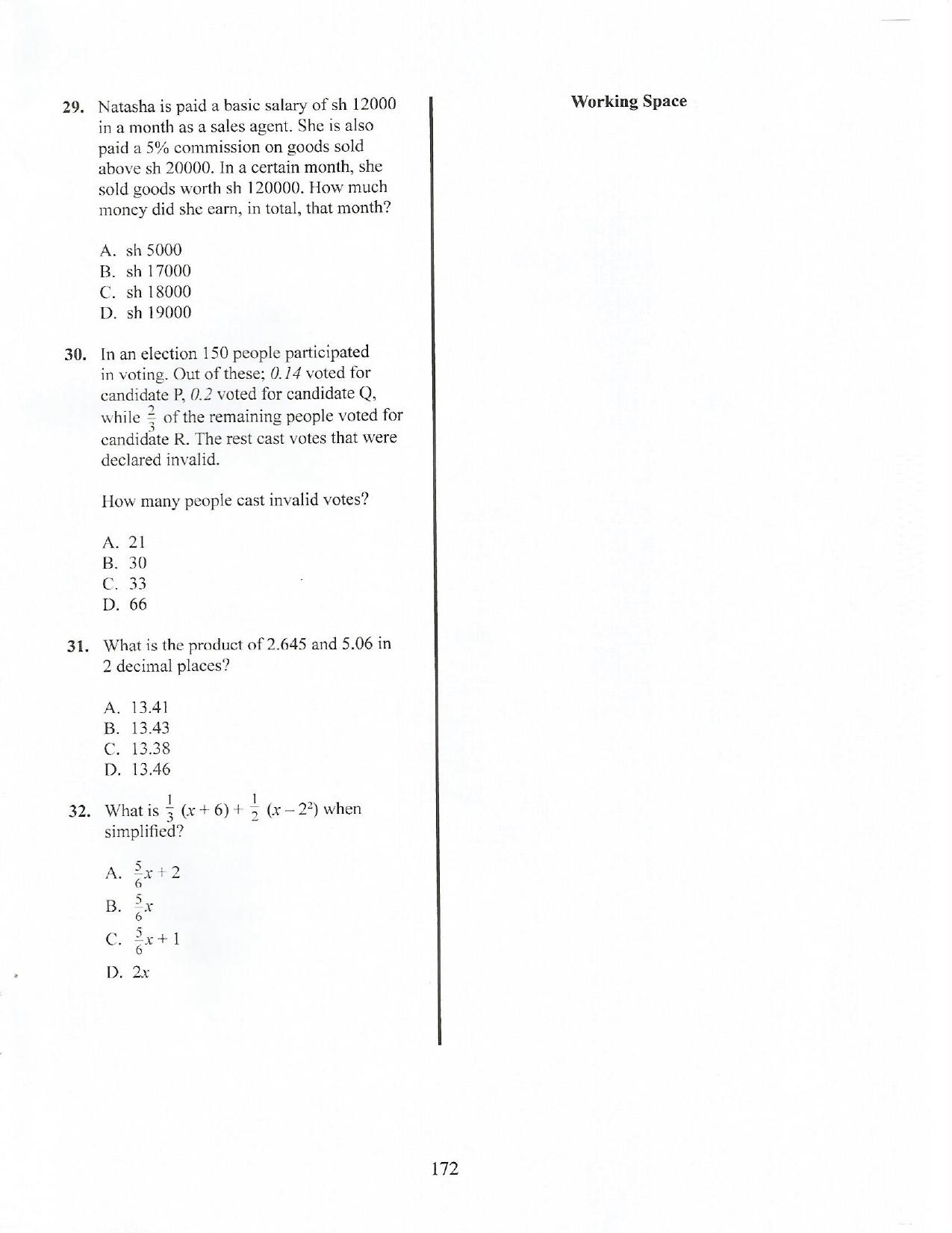 How to Use the Answer Sheet (2017) — page 9 of 16