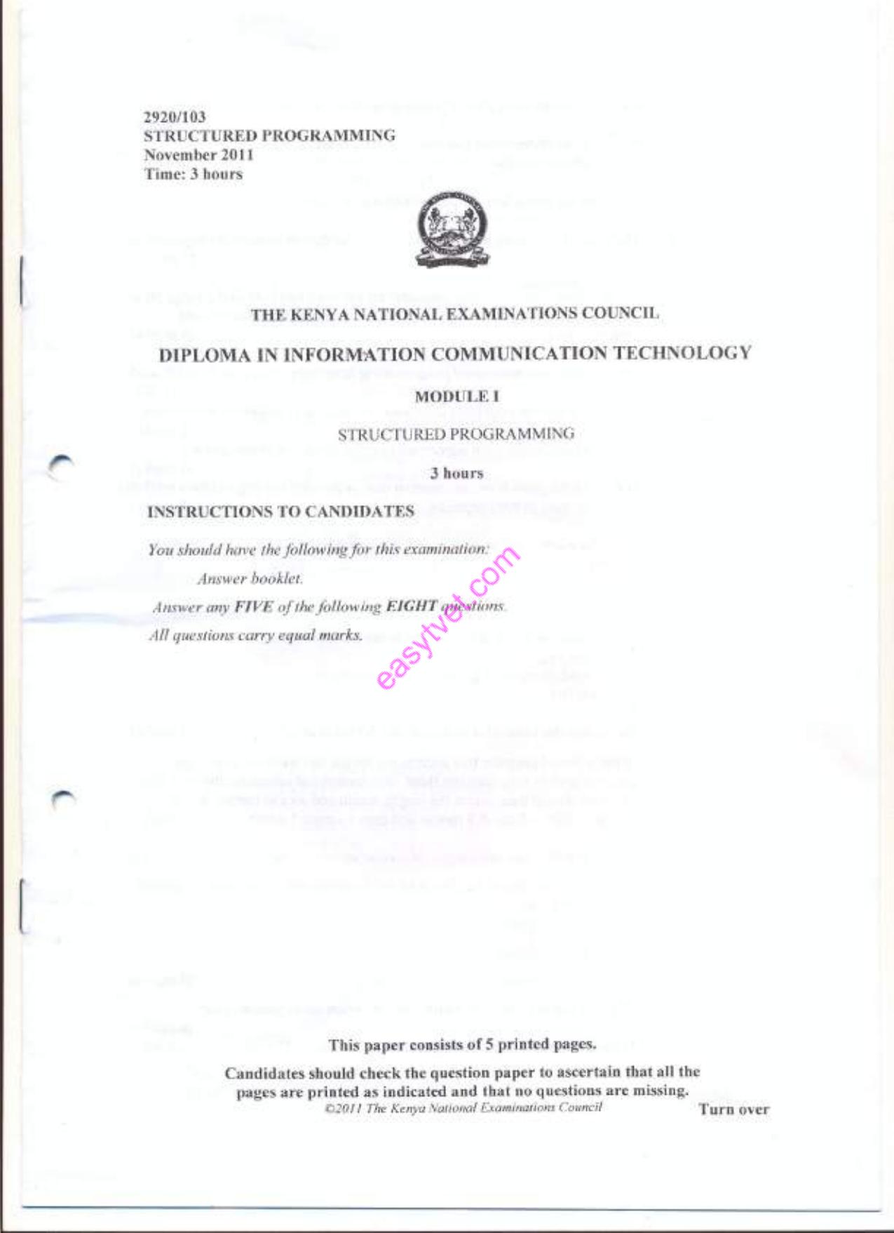 Structured Programming (2011) — page 1 of 5