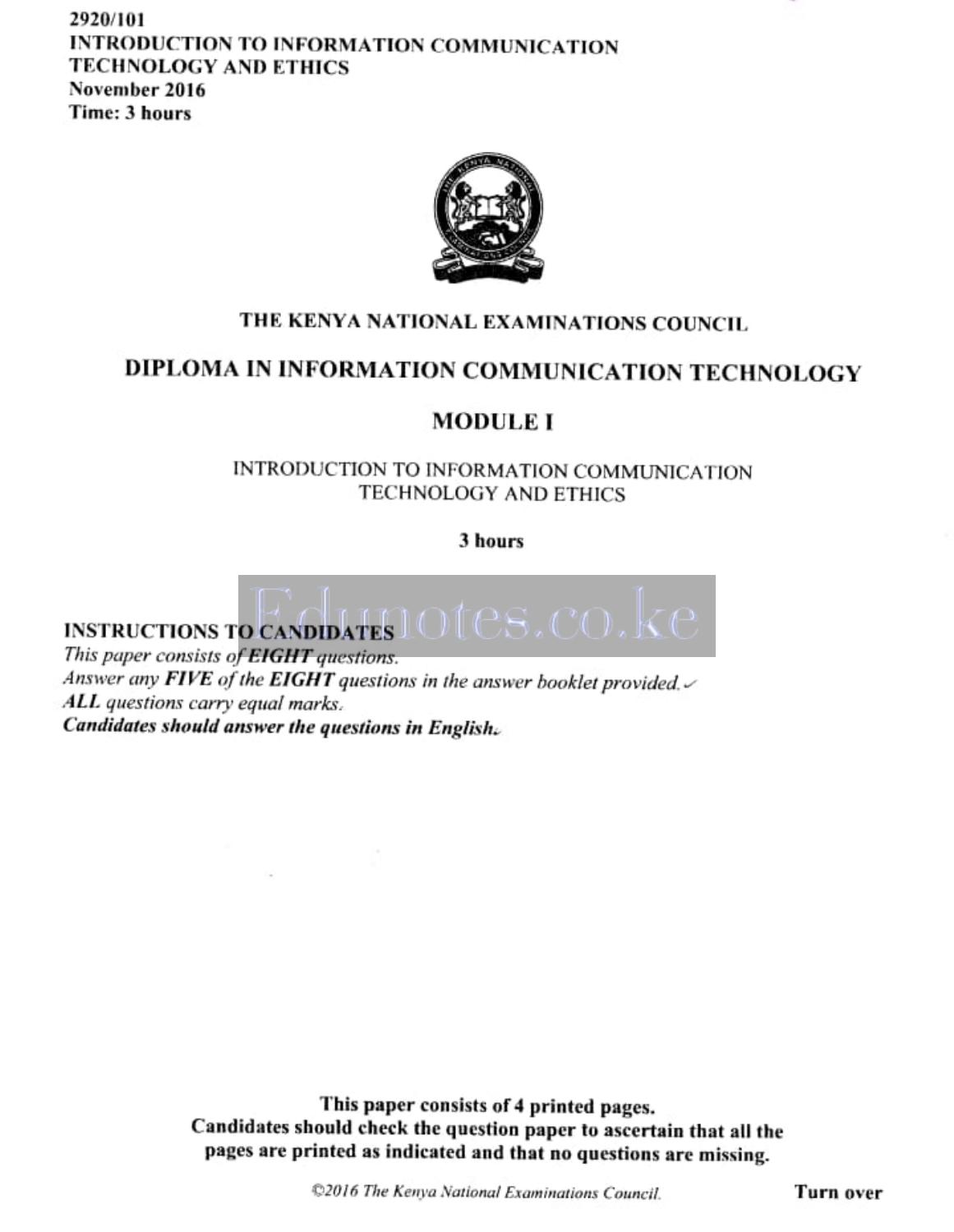 Introduction to Information Communication (2016) — page 1 of 4