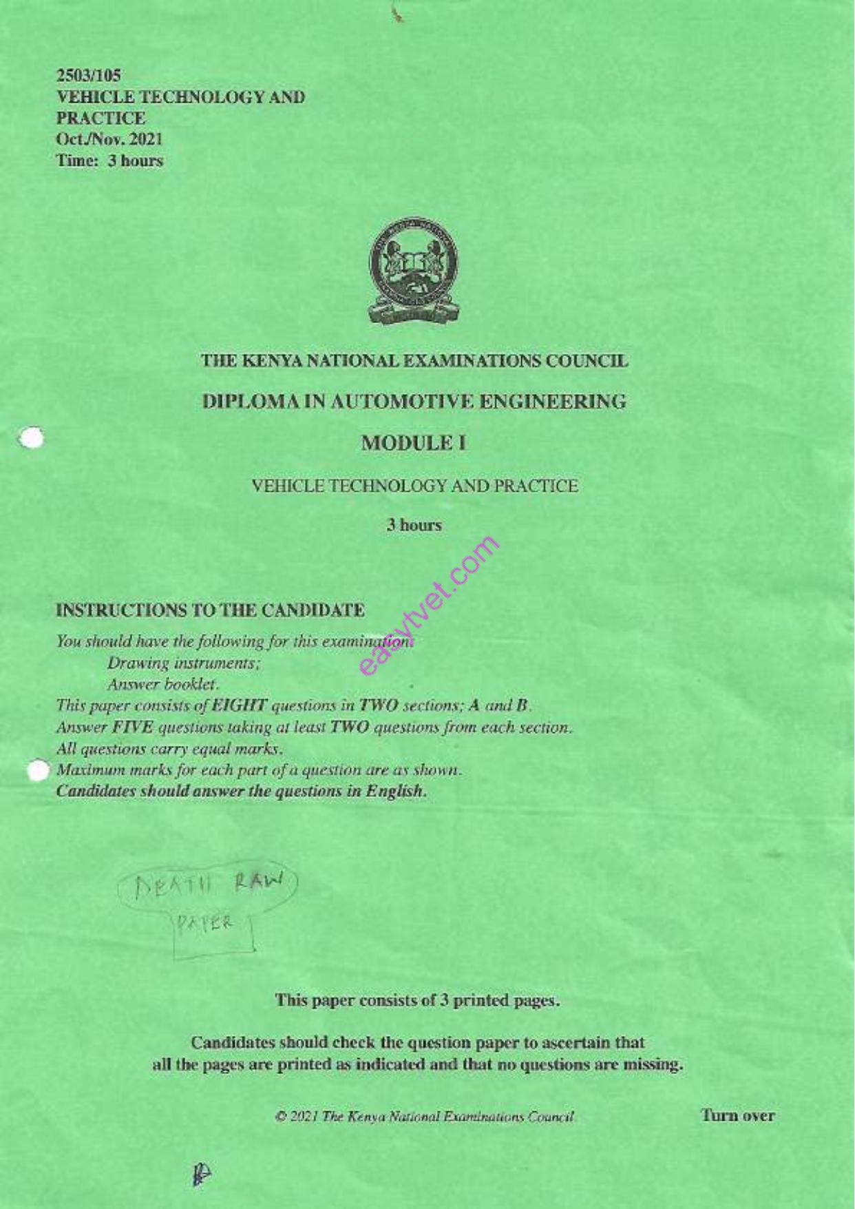 Yehicle Technology and Practice (2021) — page 1 of 3