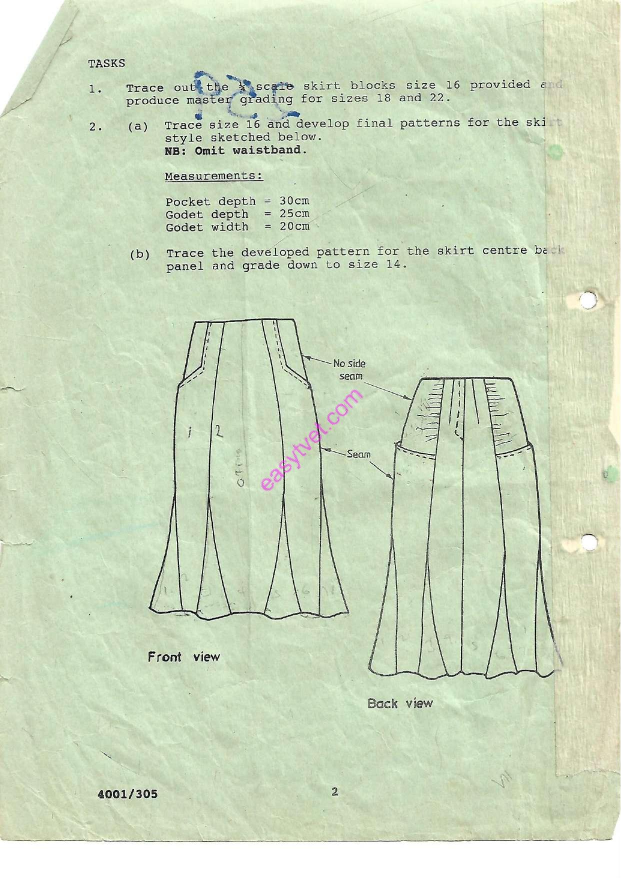 Pattern Drafting and Grading (1994) — page 2 of 2