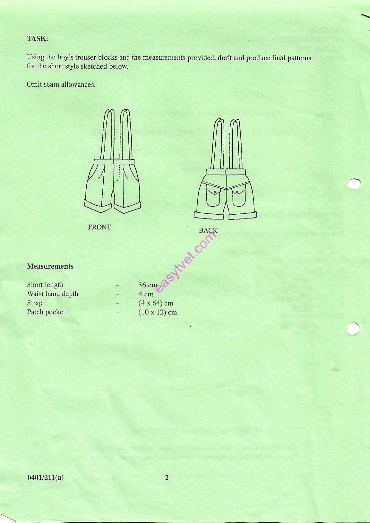 Pattern Drafting Practical (2009) — page 2 of 2
