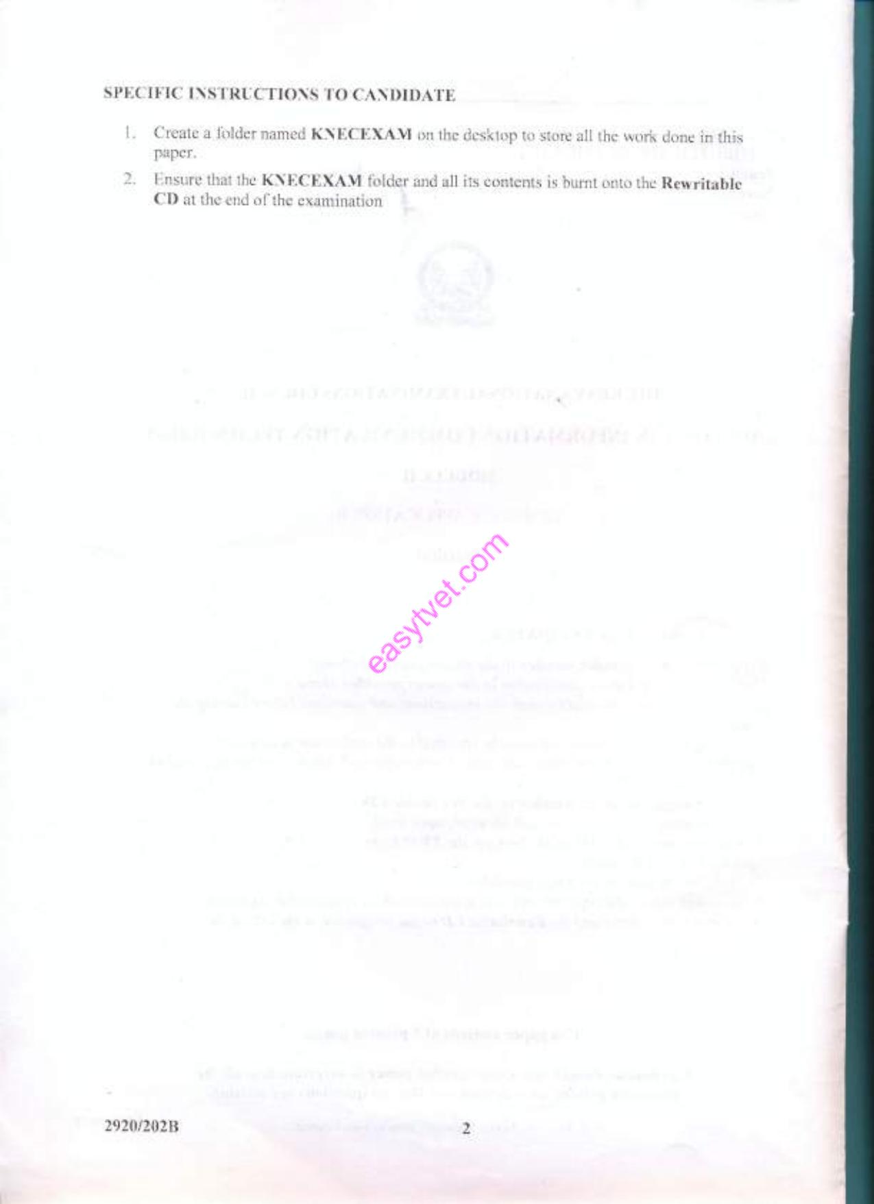 Computer Application Ii (2012) — page 2 of 5