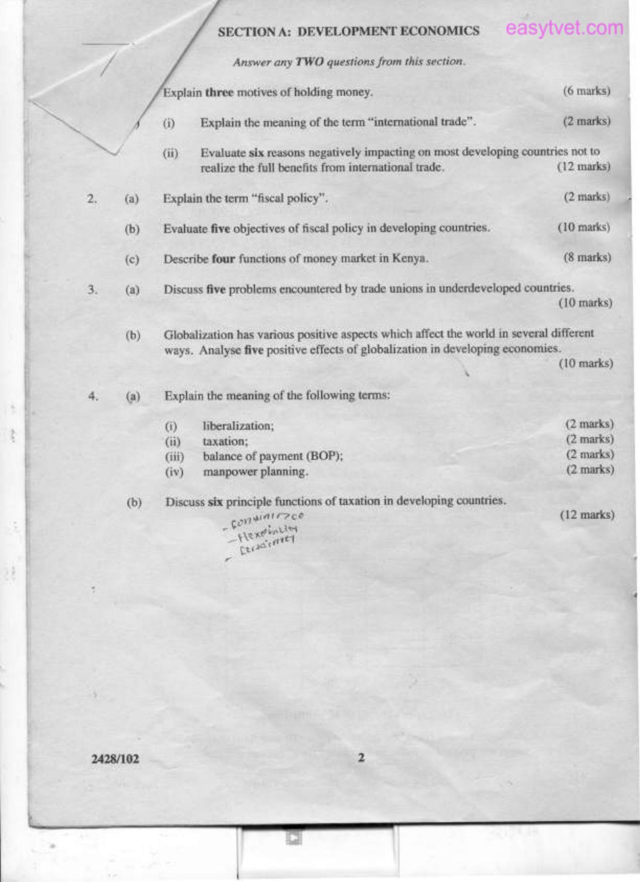 Development Economics and Entrepreneurship Education (2012) — page 2 of 3