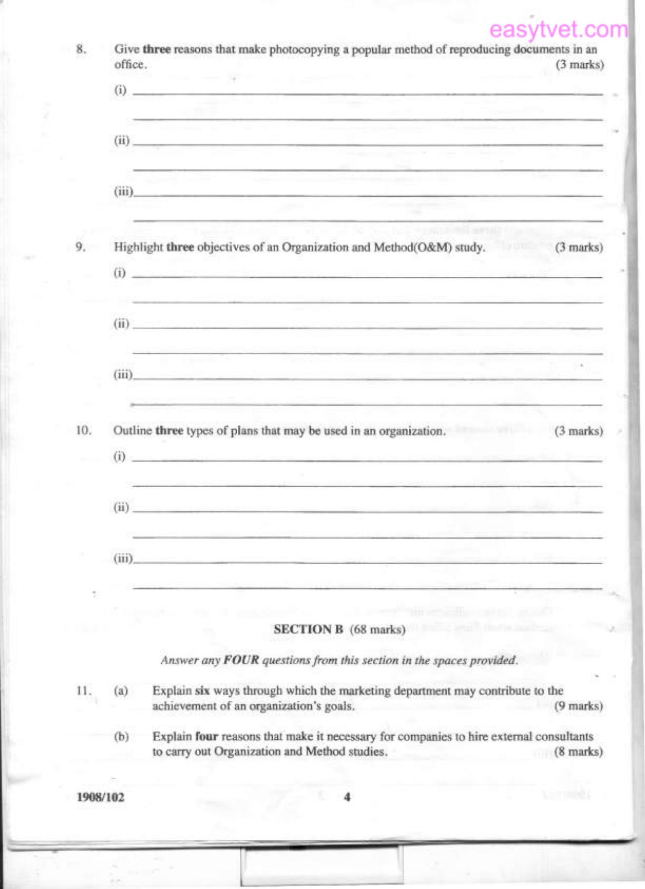 Office Administration and Management (2012) — page 4 of 5