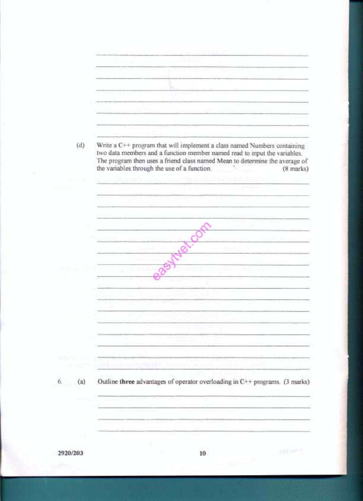 Object Oriented Programming (2012) — page 10 of 15